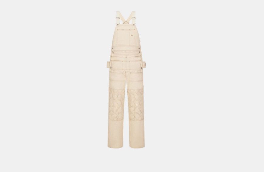 Dior o1w1db11124 Tears Carpenter Jumpsuit in Beige Size US 32 / EU 48 - 1 Thumbnail