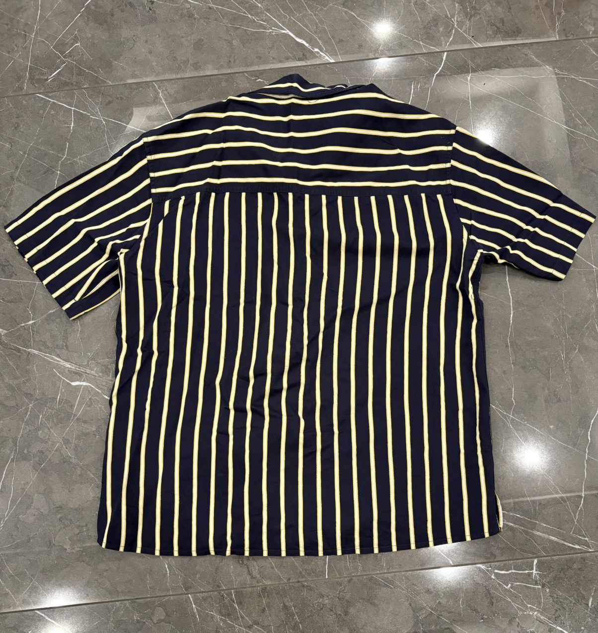 AMI Ami Paris Alexandre Mattiussi Blue Yellow Striped Shirt Size US L / EU 52-54 / 3 - 6 Thumbnail