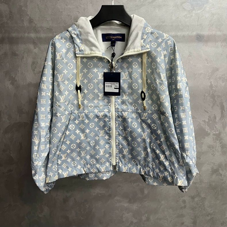 Louis Vuitton Louis Vuitton Full Blue Logo Hooded Jacket Size XS / US 0-2 / IT 36-38 - 1 Thumbnail