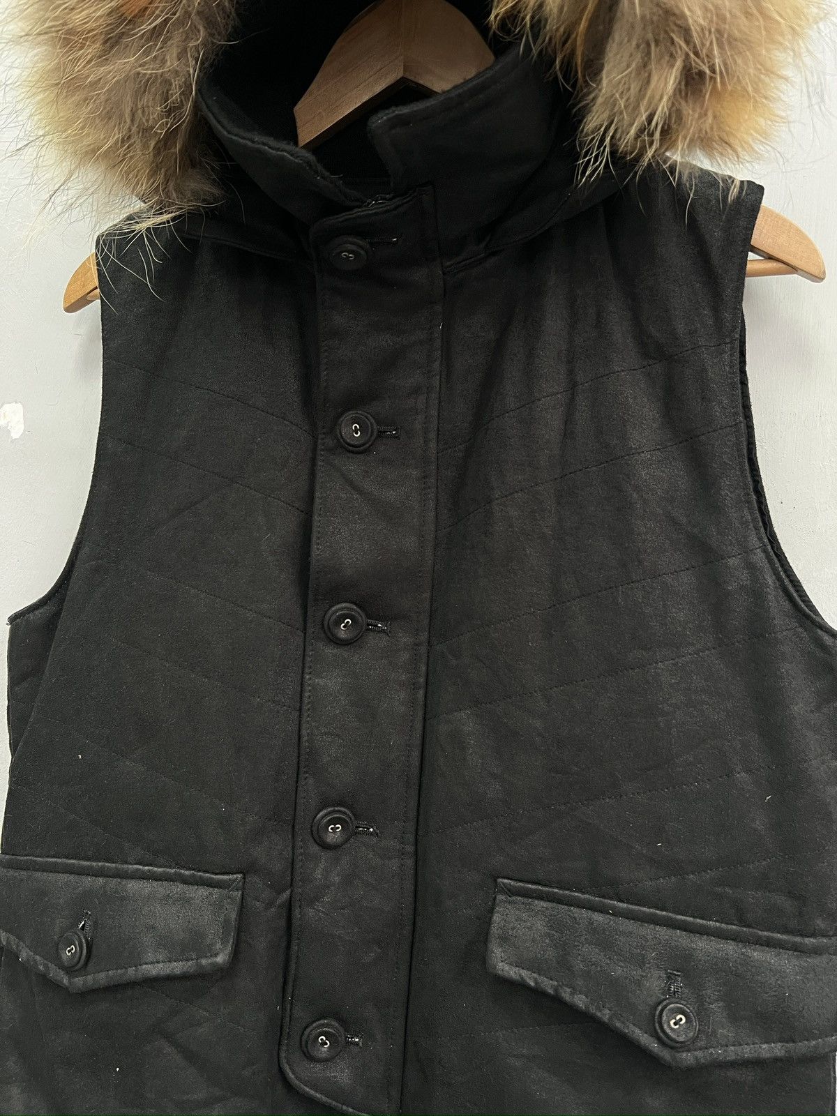 PPFM If six was Nine style black opium fur bomber vest jacket Size US M / EU 48-50 / 2 - 2 Thumbnail