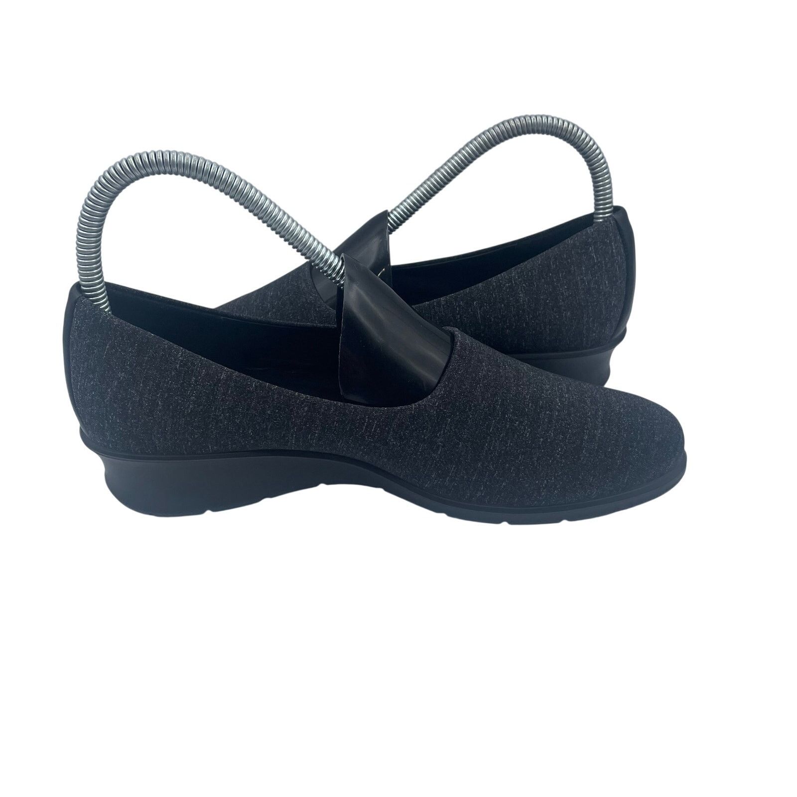 Ecco ECCO Felicia Leather Stretch Slip On Loafers Wedge Gray 37 Size US 6 / IT 36 - 4 Thumbnail