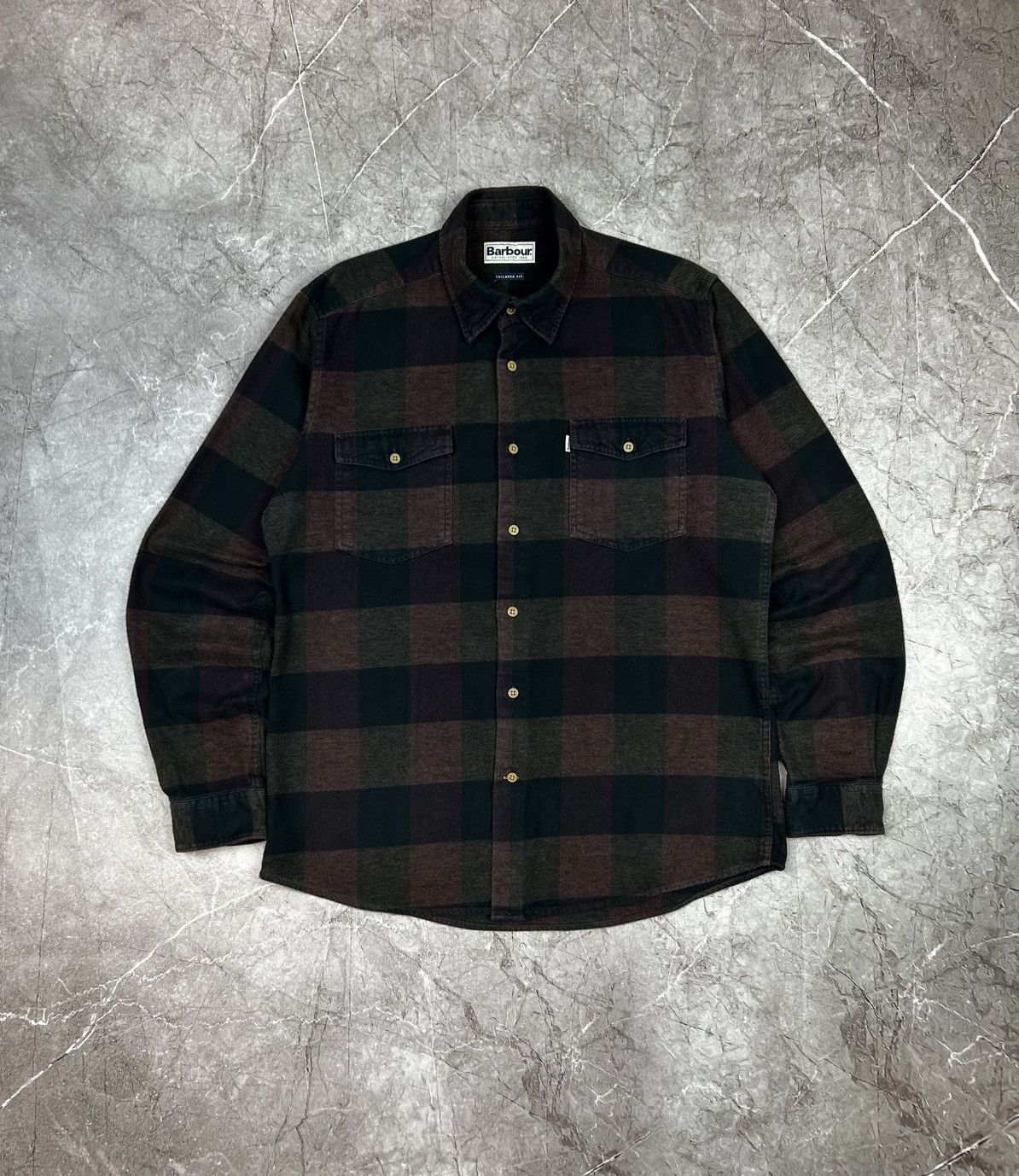 Barbour Barbour Elbe Stripe Flannel Shirt Mens Large Tailored Fit Size US L / EU 52-54 / 3 - 1 Thumbnail