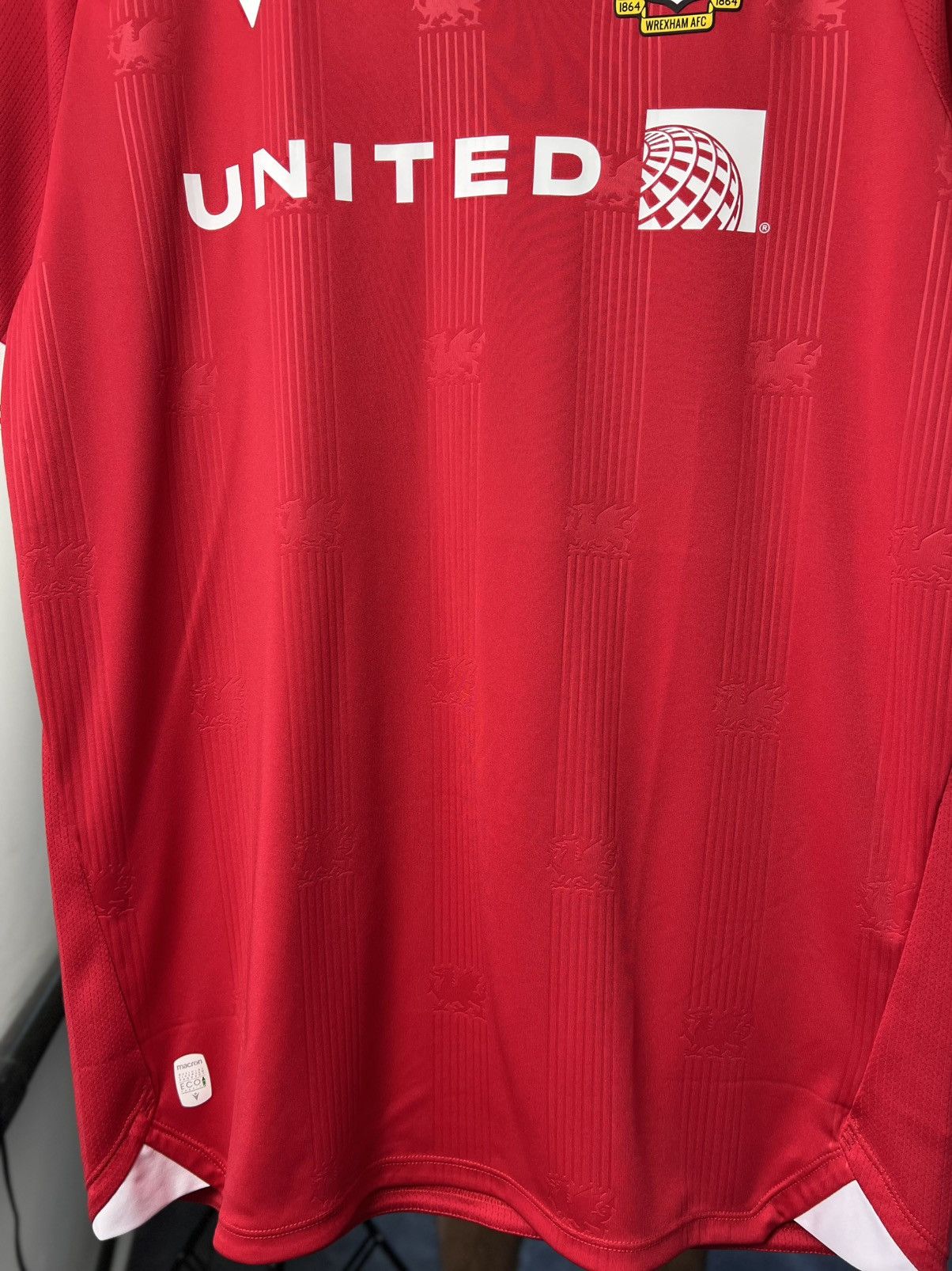 Macron × Vintage Wrexham AFC Home Jersey 2023/24 Macron XL – Mint Condition Size US XL / EU 56 / 4 - 11 Thumbnail