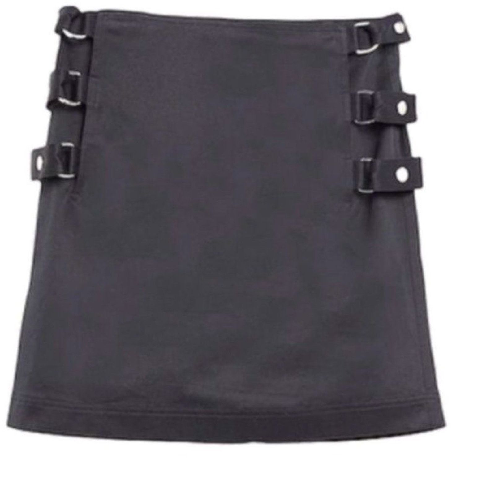 Helmut Lang Helmut Lang buckle straight skirt black size 8 Size 30" / US 8 / IT 44 - 1 Thumbnail