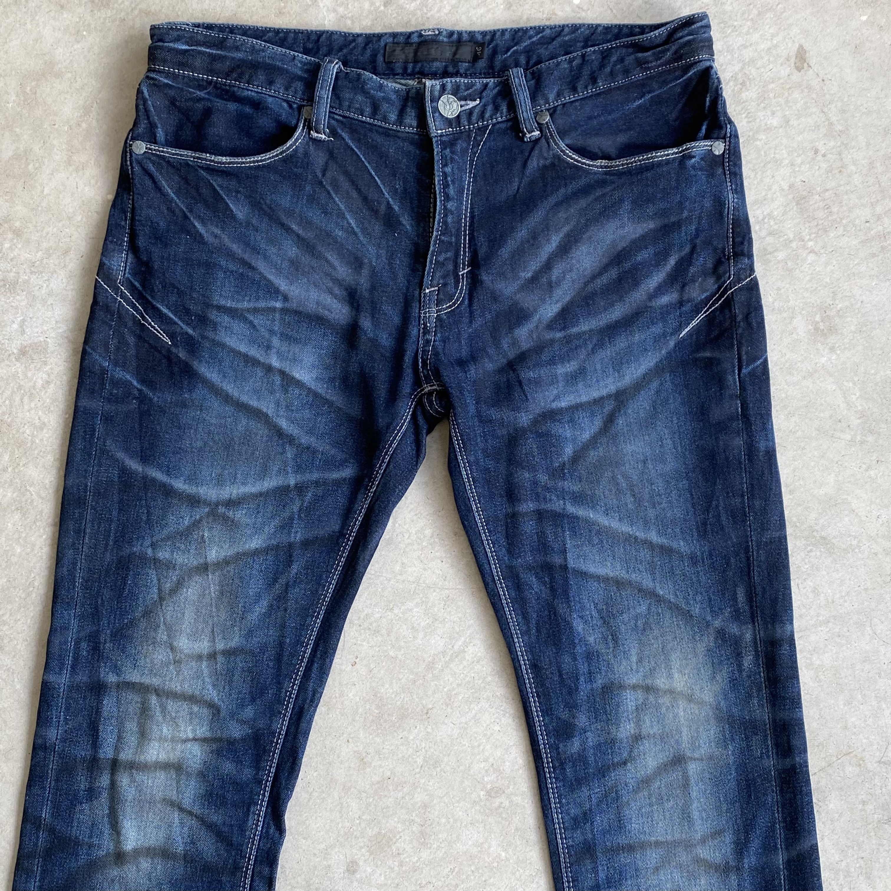 GOSTAR DE FUGA Fuga Honeycomb Slash washed indigo denim like le grande bleu Size US 32 / EU 48 - 3 Thumbnail