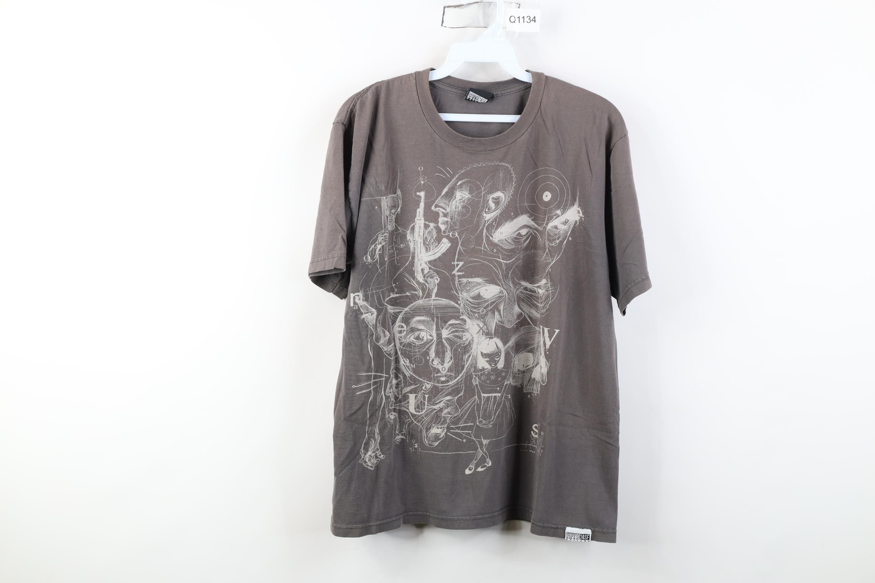 Vintage Vintage Y2K Gallery Art Short Sleeve T-Shirt Gray Cotton Size US M / EU 48-50 / 2 - 1 Thumbnail