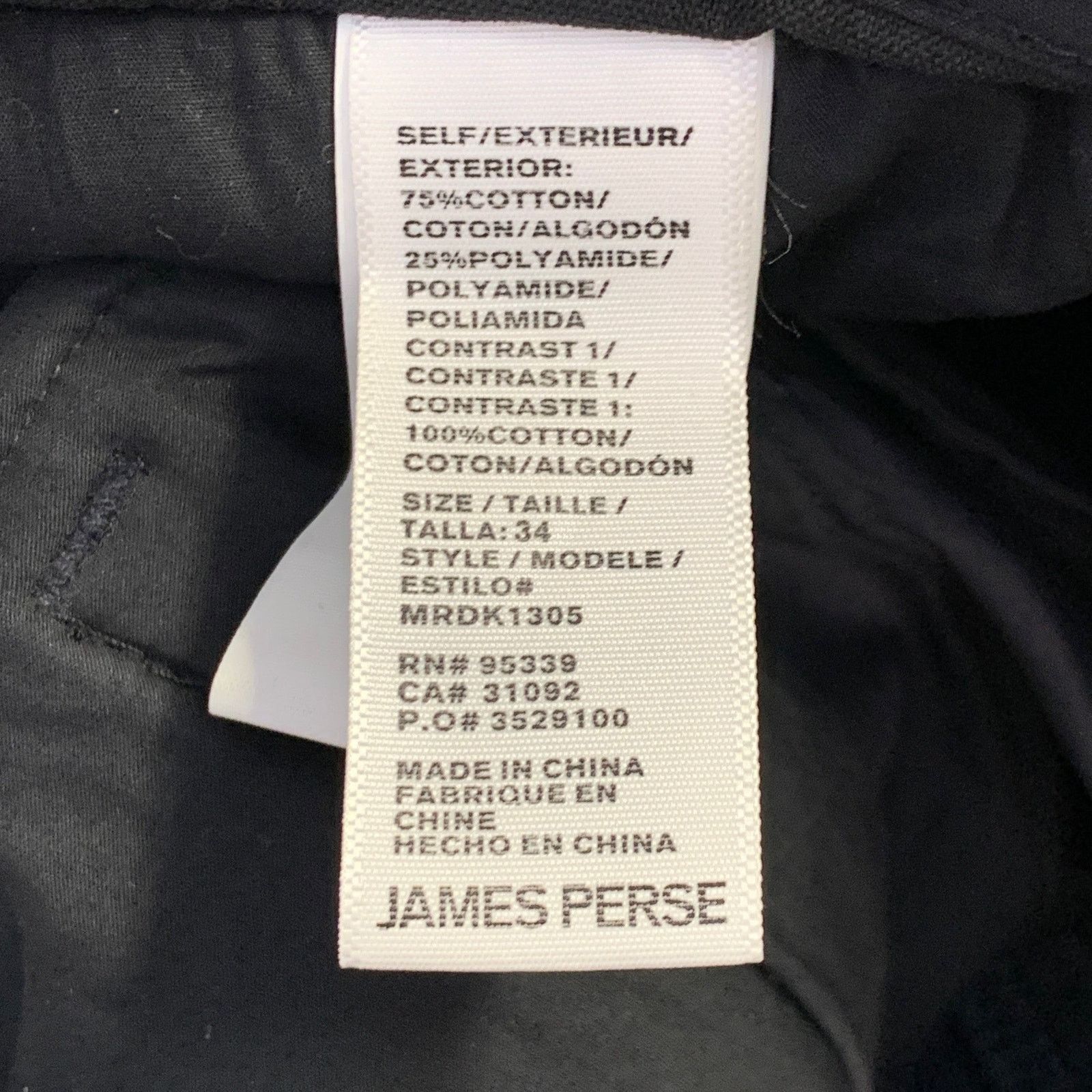 James Perse Size 34 Navy Cotton Blend Zip Pockets Tapered Casual Pants Size US 34 / EU 50 - 5 Thumbnail