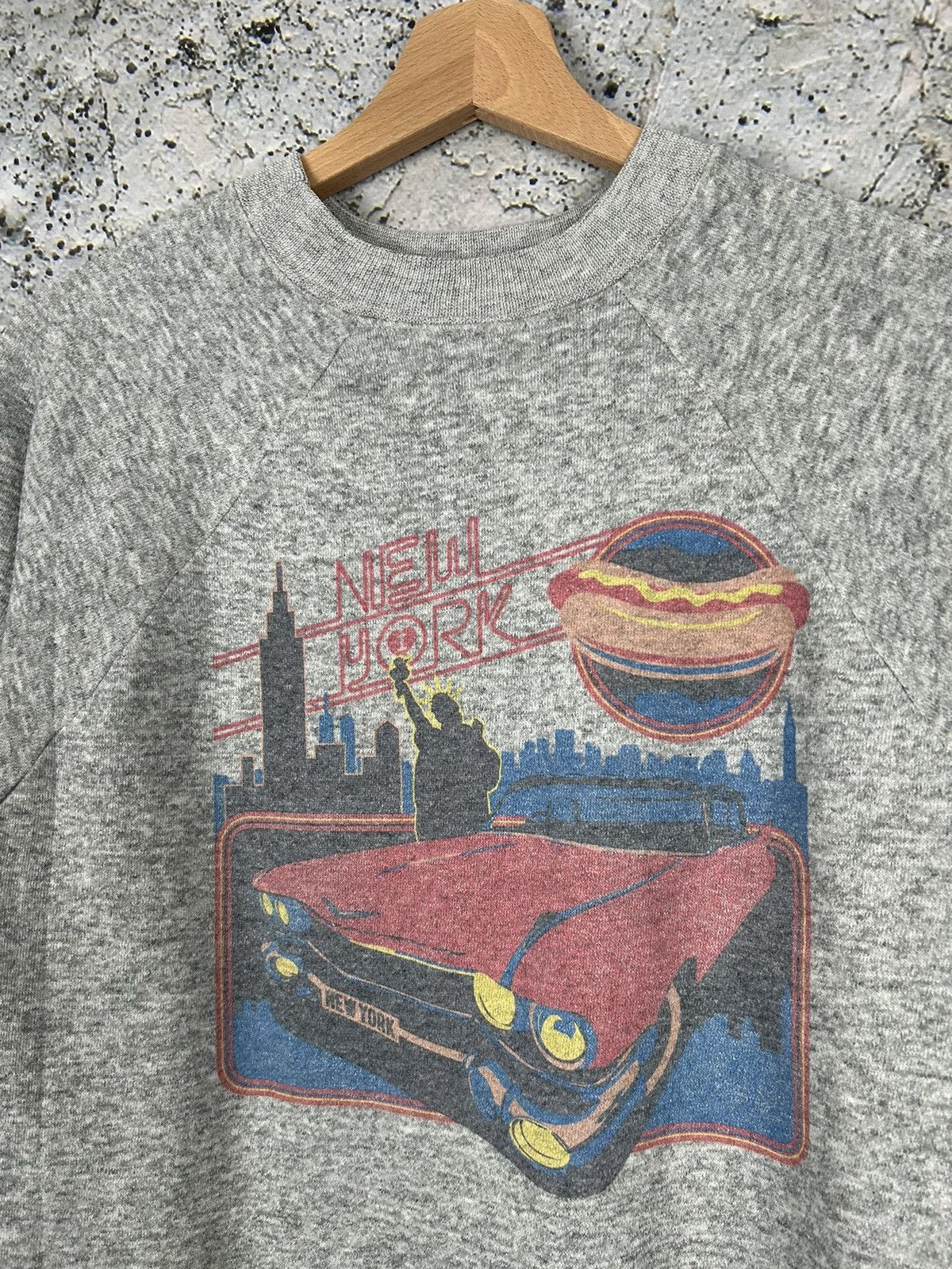 Other Vintage Crewneck New York USA Grey Racing Auto Hype 90s Size US M / EU 48-50 / 2 - 3 Thumbnail