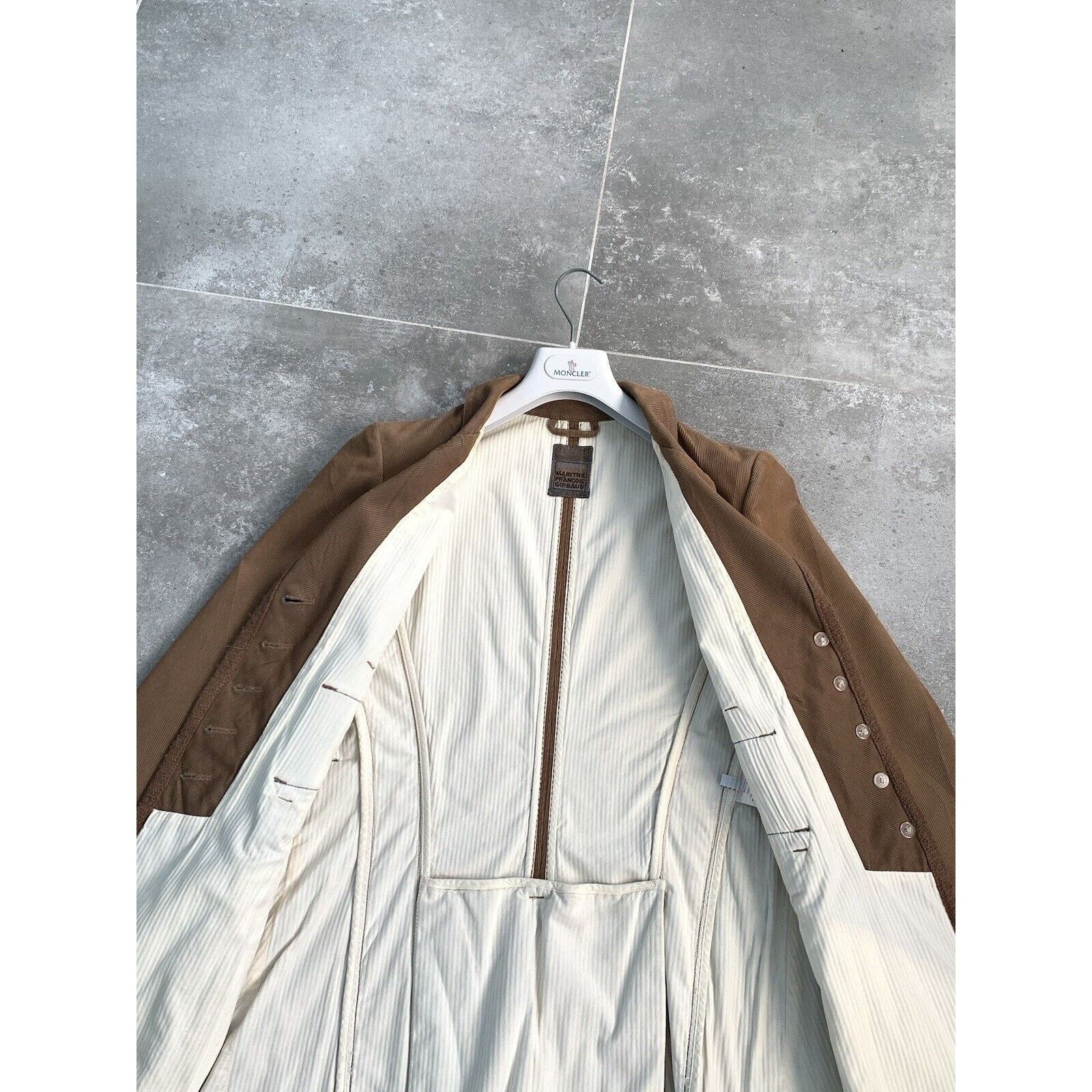 Designer × Marithe + Francois Girbaud MARITHE FRANCOIS GIRBAUD Corduroy Trench Coat UK 10 EU 38 SM Size M / US 6-8 / IT 42-44 - 21 Thumbnail