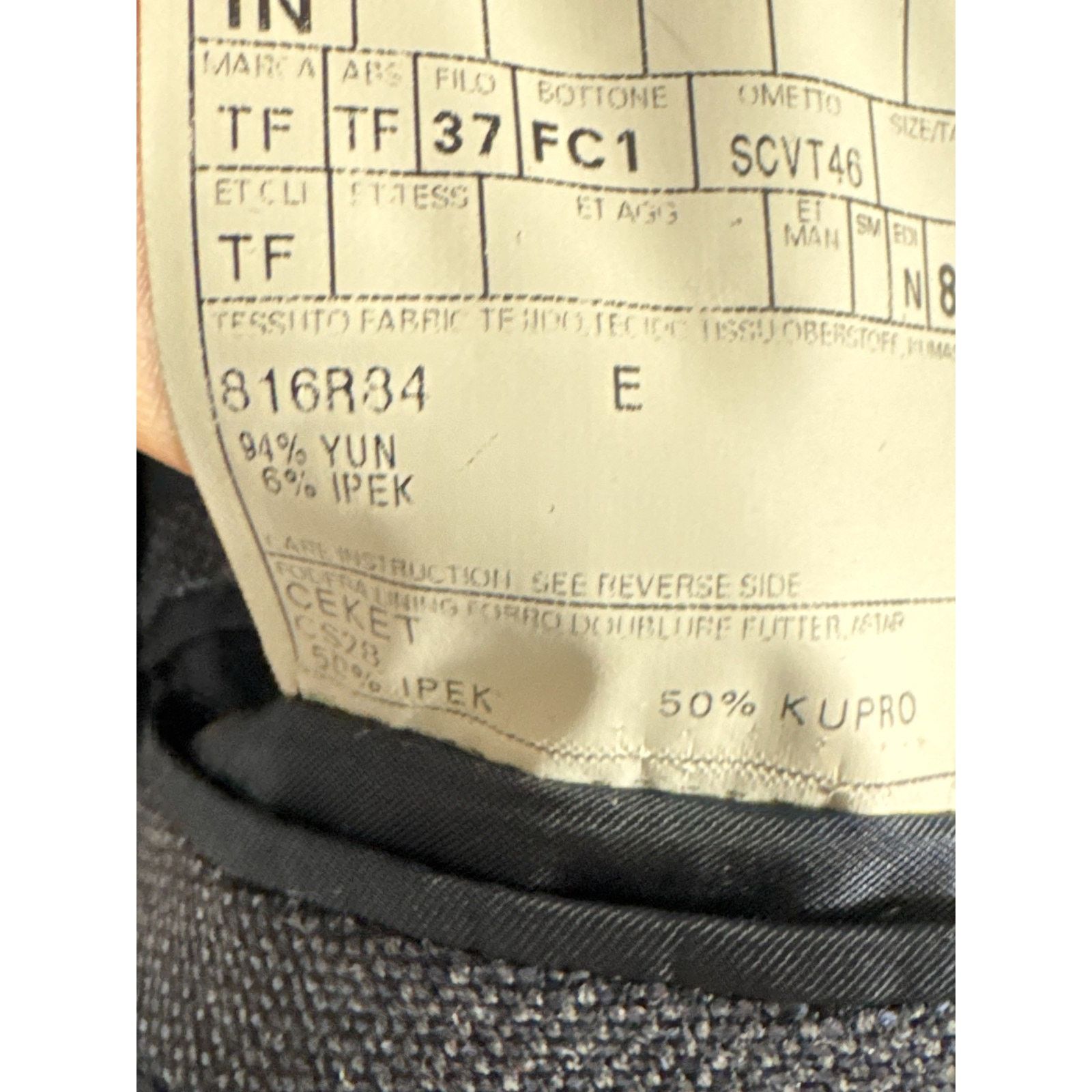 Tom Ford Tom Ford Charcoal Gray Steel Blue Woo Blazer (56R EU) 46R US Size 46L - 5 Thumbnail