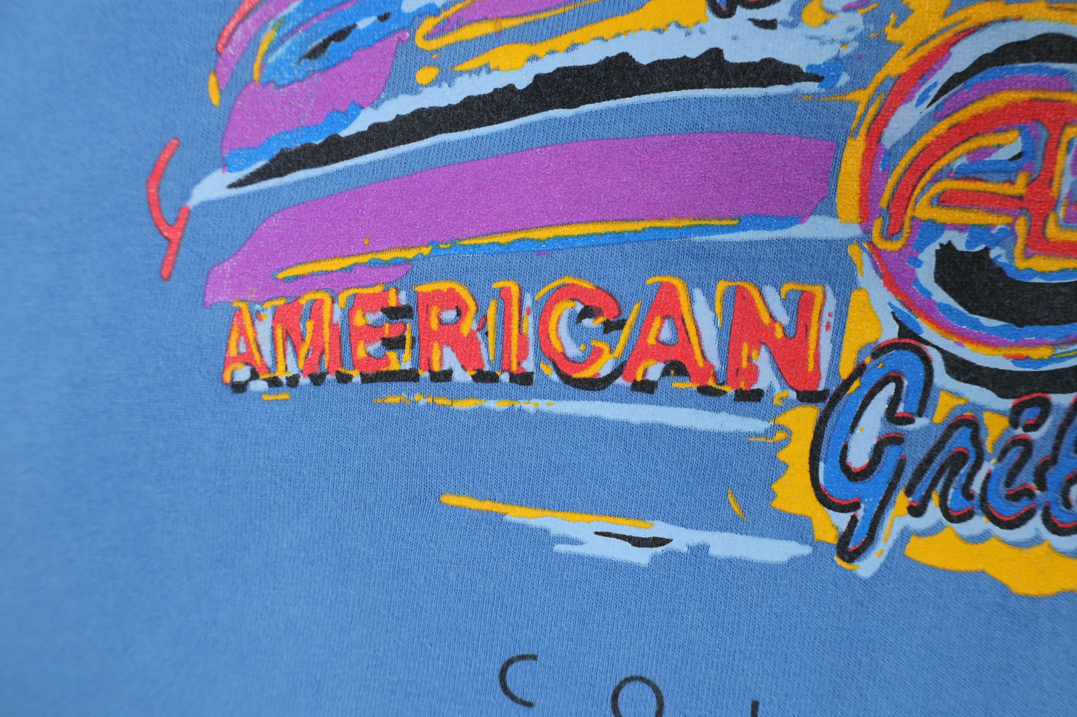 Vintage Vintage 90s Clarks Grill American Bandstand T-Shirt Blue Size US L / EU 52-54 / 3 - 6 Thumbnail