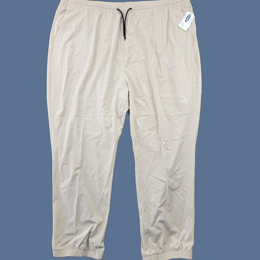 Old Navy Old Navy Go Dry Pants Mens 3XL Light Beige Quick Dry Stretch Drawstring Waist Jogger Pants Mens Reg 3XL Beige Boys? Size US 39 - 1 Thumbnail