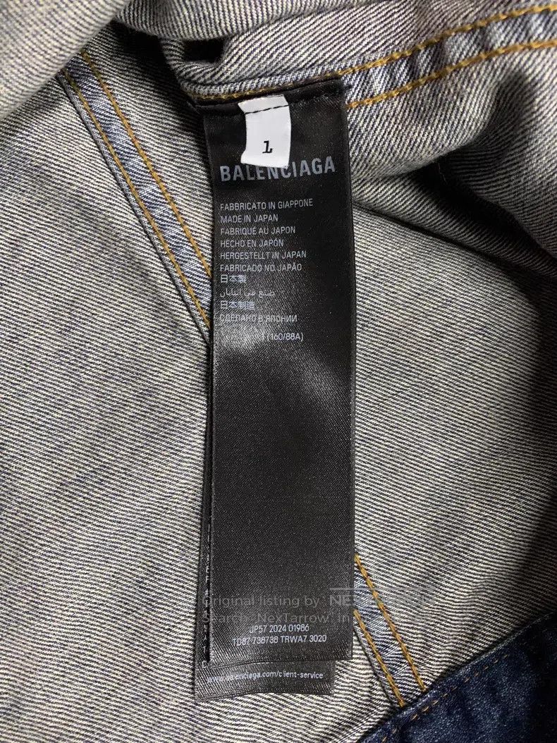 Balenciaga Balenciaga Long Sleeve Lettering Button Denim Jacket Size US S / EU 44-46 / 1 - 4 Thumbnail