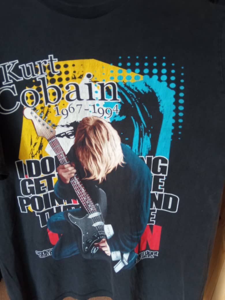 Nirvana × Vintage Rare Kurt Cobain 1967-1994 vintage faded tee Size US L / EU 52-54 / 3 - 3 Thumbnail