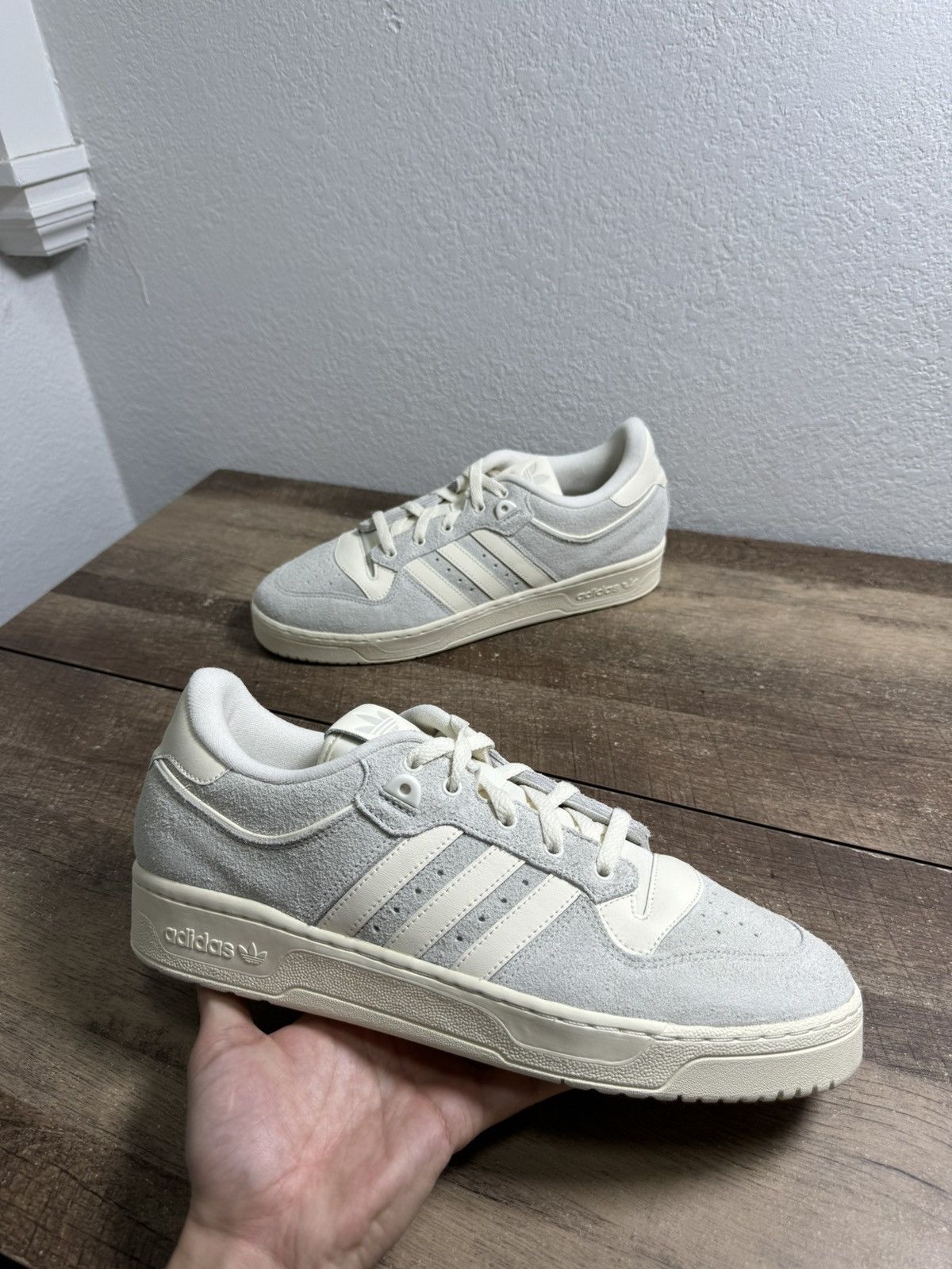 SAMPLE Adidas Rivalry 86 Low Orbit Grey Cream Size 12.5 NEW