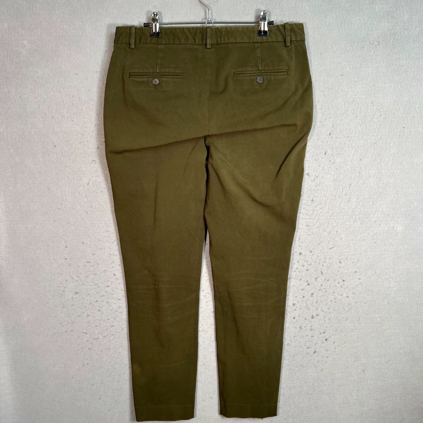 Theory VINTAGE Theory Women's Slim Fit Chino Pants Size 10 Green Cotton Blend Casual Summer Size 32" / US 10 / IT 46 - 2 Thumbnail