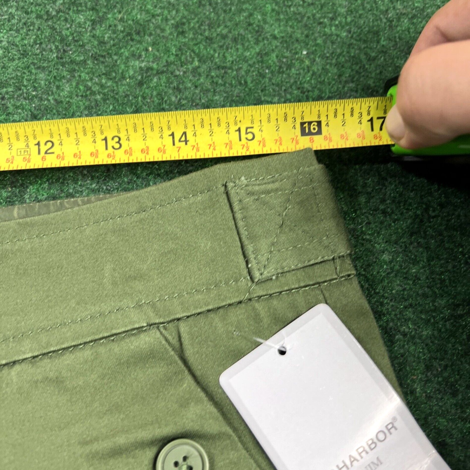 Vintage Sagharbor Denim Green 6 Shorts Smooth Measures 32 New W Tags Size 28" / US 6 / IT 42 - 6 Thumbnail