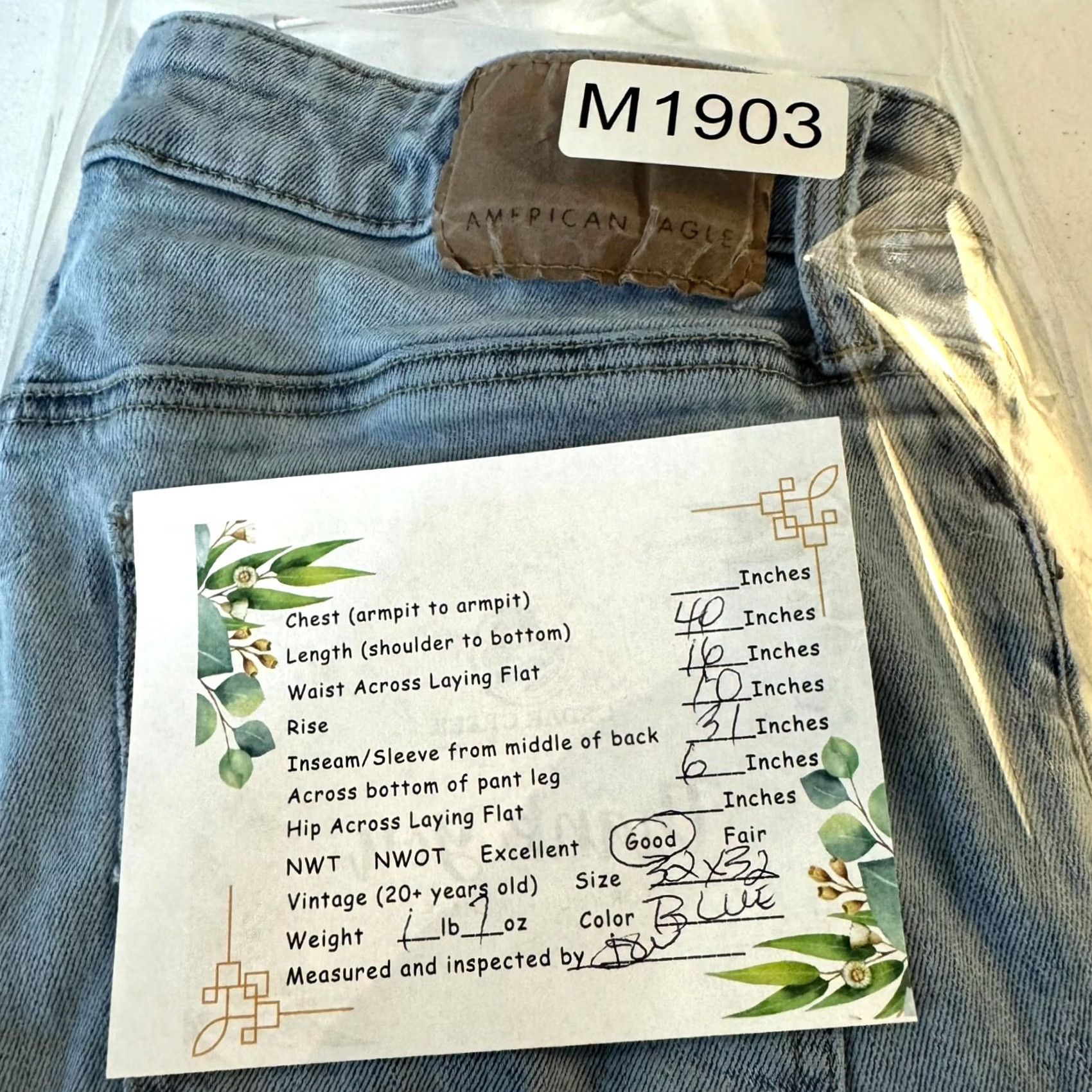 American Eagle Outfitters American Eagle Men’s Skinny Leg Jeans 32×32 Blue Denim Stretch Excellent Size US 32 / EU 48 - 8 Thumbnail