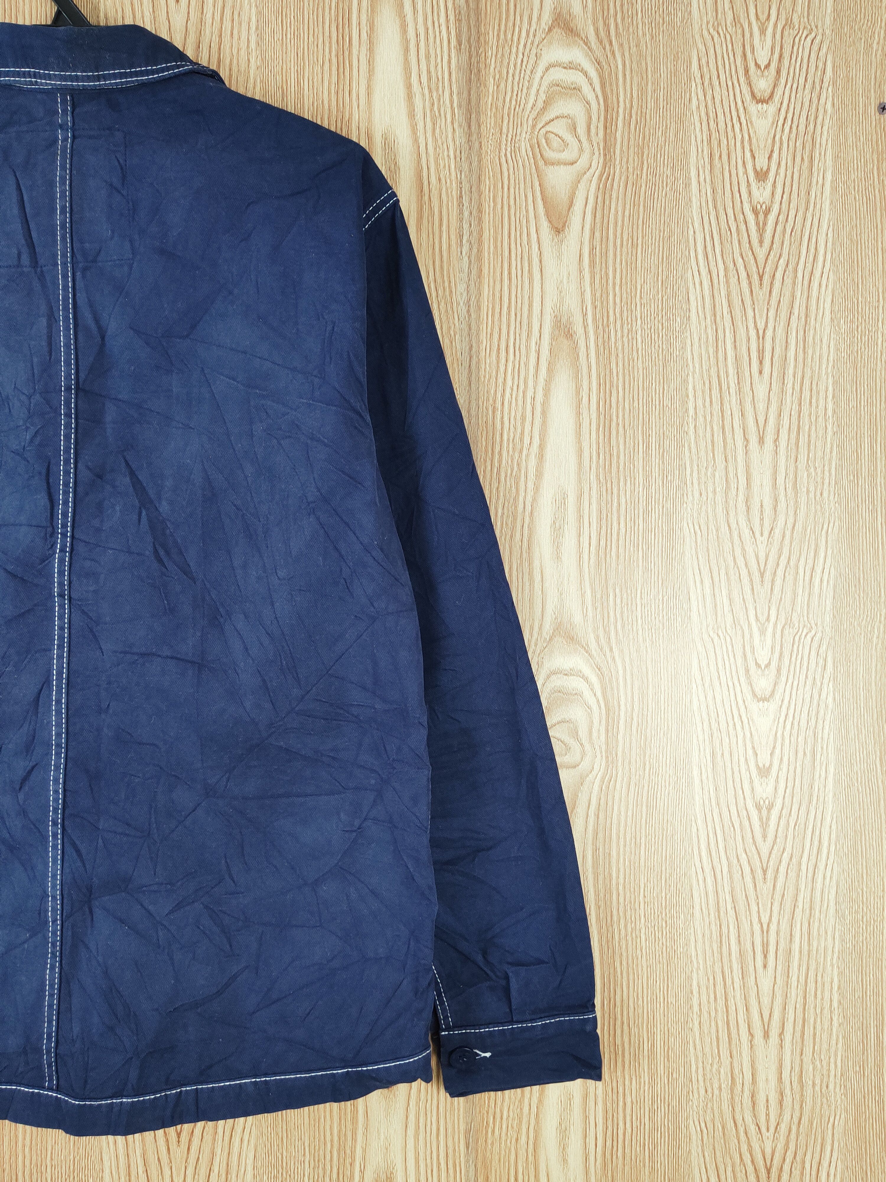 Vintage × Zara Zara Navy Long Sleeve Button Up Shirts (jeans design) Size US M / EU 48-50 / 2 - 10 Thumbnail