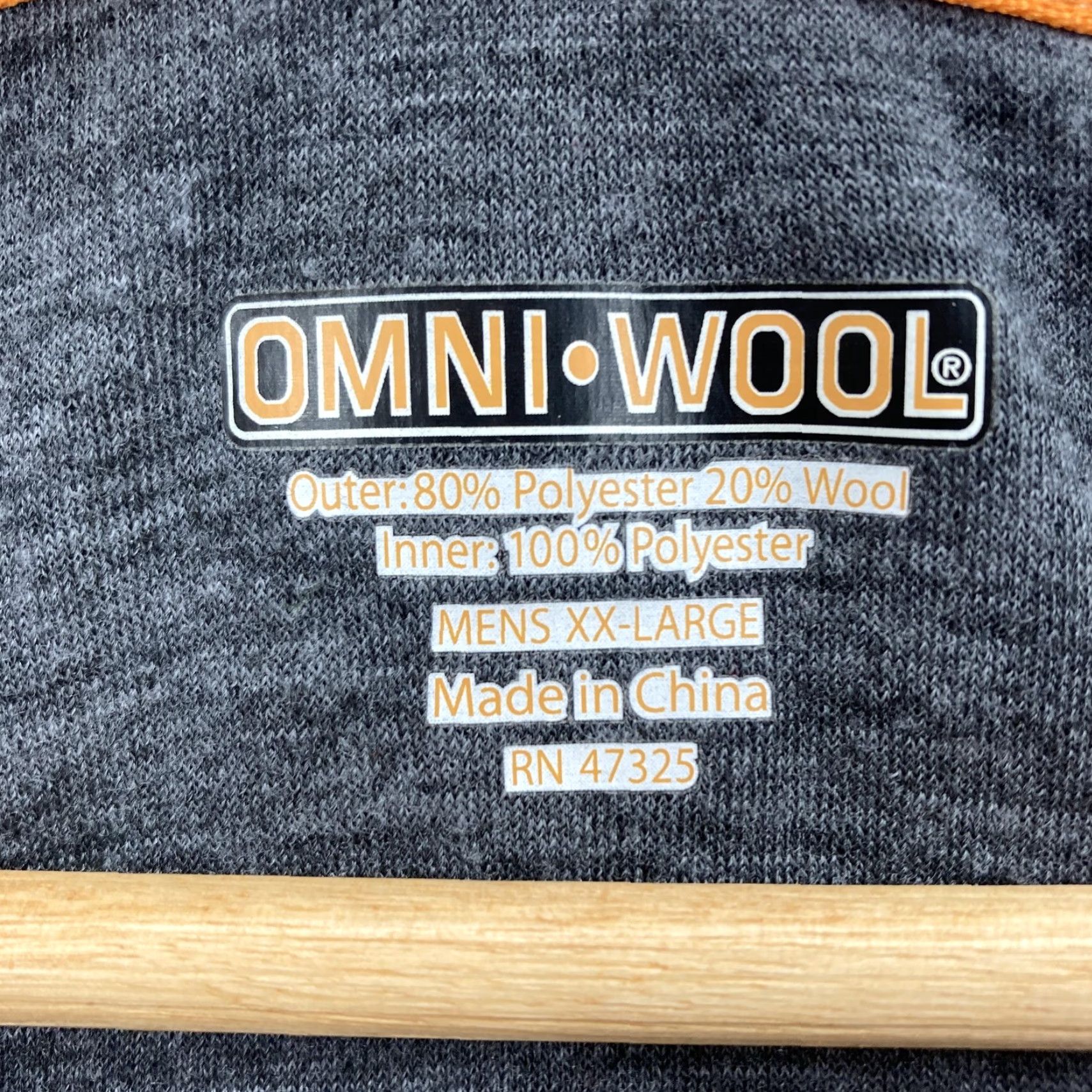 Vintage Omni-Wool Pullover Mens 2XL Gray Quarter Zip Fleece Lined Thumbholes Wool Blend Size US XXL / EU 58 / 5 - 4 Thumbnail