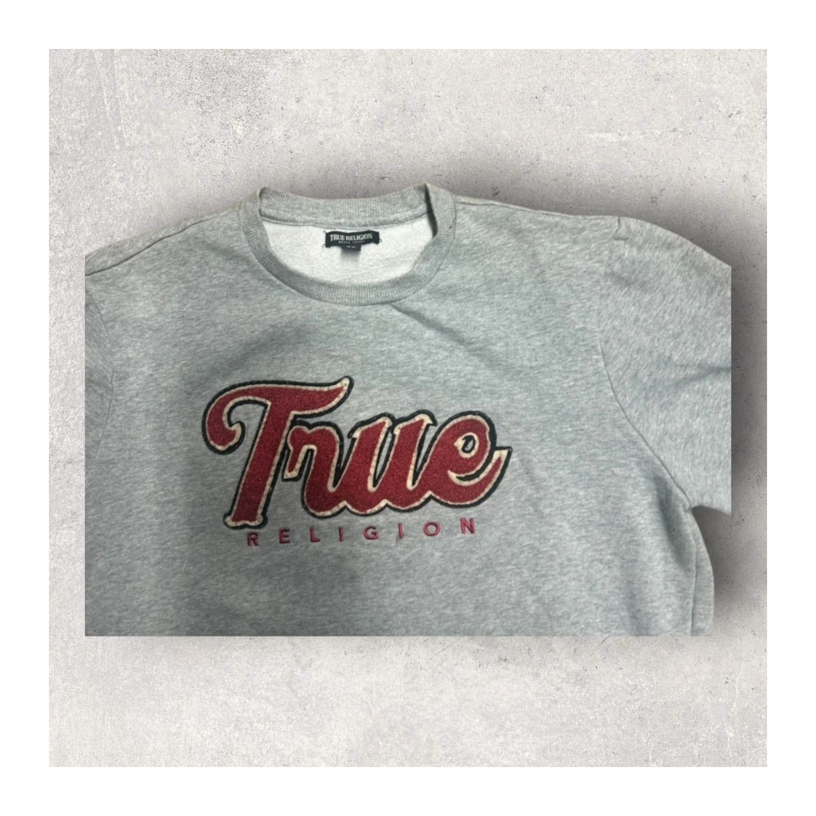 True Religion True Religion Sweatshirt Mens Small Gray Crewneck Embroidere Size US S / EU 44-46 / 1 - 3 Thumbnail