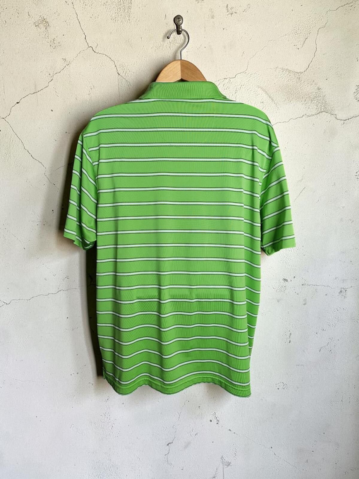 PGA Tour PGA TOUR Green Striped Golf Polo Shirt Size US L / EU 52-54 / 3 - 4 Thumbnail