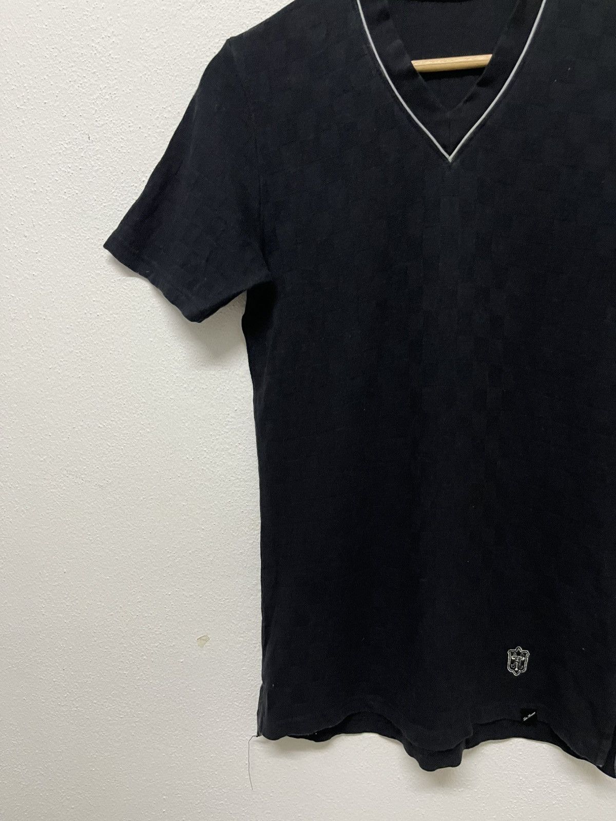 Issey Miyake 90s ISSEY MIYAKE TETE HOMME V NECK BRICK TSHIRT Size US S / EU 44-46 / 1 - 3 Thumbnail