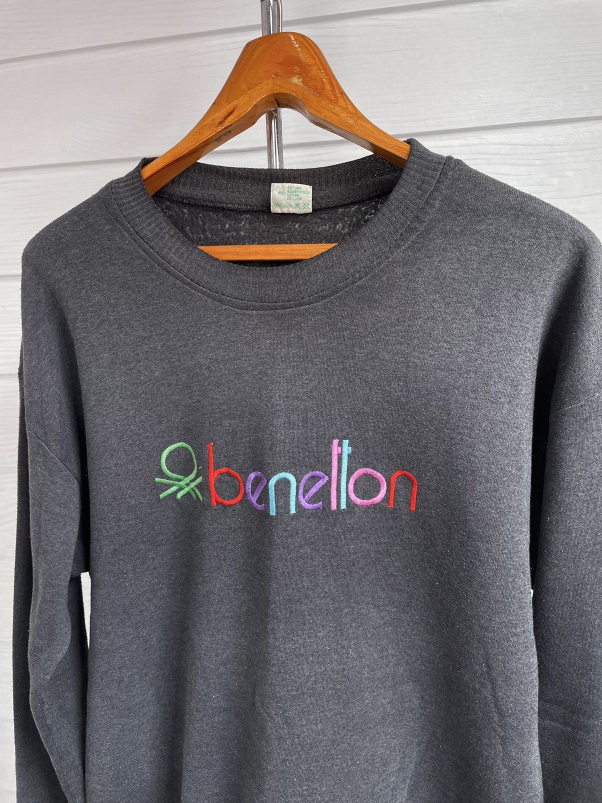 Benetton × Vintage VINTAGE 80-90s BENETTON SWEATSHIRT (MADE IN ITALY) Size US XL / EU 56 / 4 - 2 Thumbnail