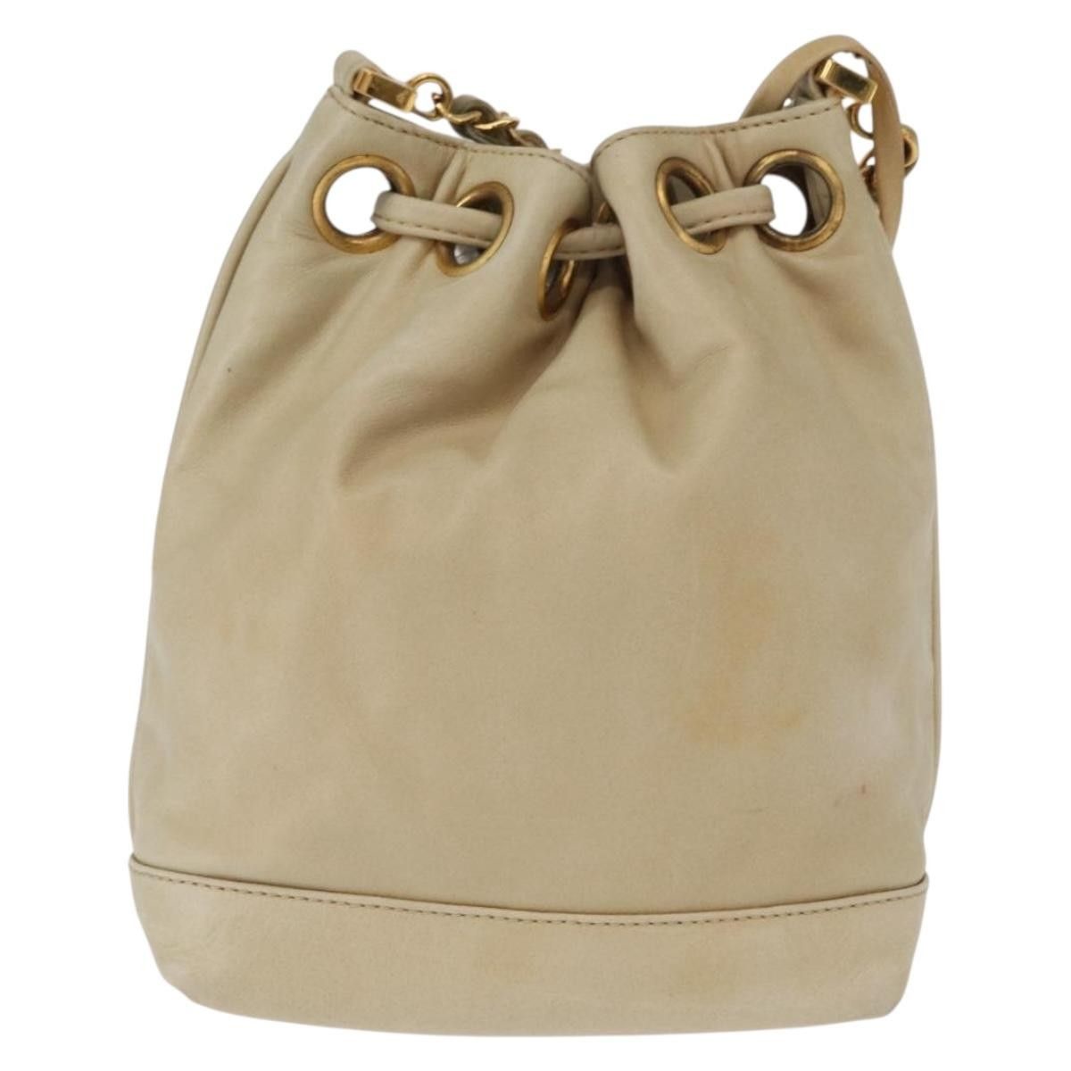 Chanel Chanel Chain Shoulder Bag Leather Ivory Gold CC Size ONE SIZE - 2 Thumbnail