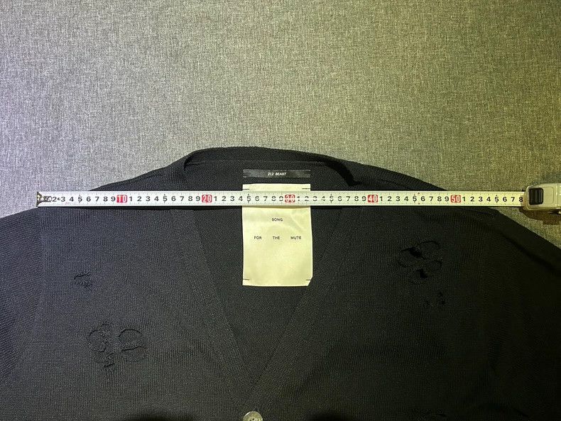 Song For The Mute Song For The Mute size 2 holey black wool cardigan Size US M / EU 48-50 / 2 - 6 Thumbnail