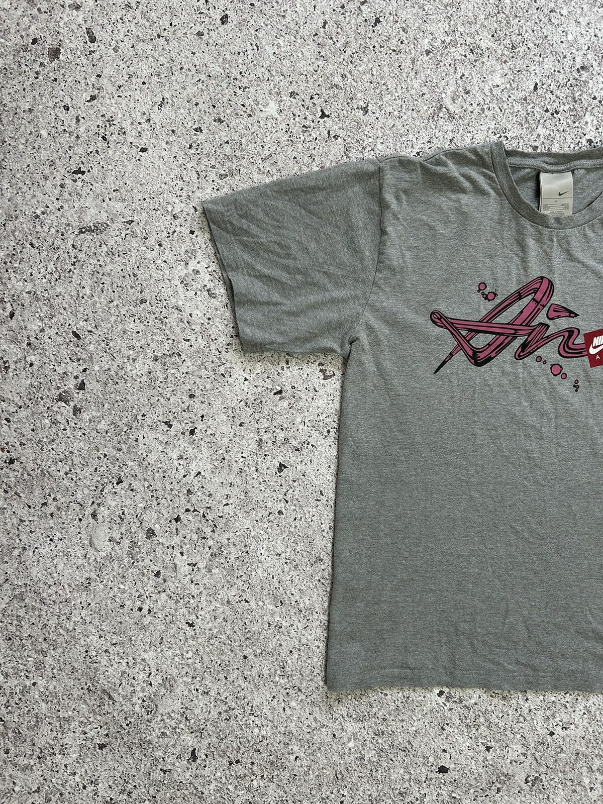 Nike × Vintage Vintage 90’s Nike Air Art Y2K HYPE RETRO T-Shirt Size US L / EU 52-54 / 3 - 2 Thumbnail