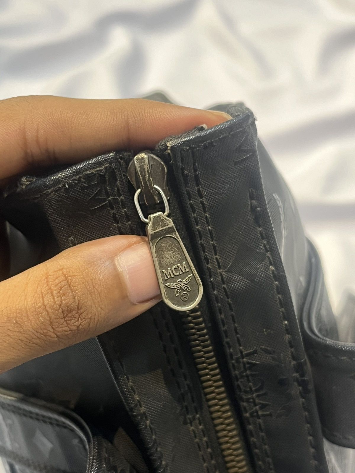 Designer × MCM × Vintage MCM 80’s MONOGRAM COATED CANVAS TOTE BAG BLACK Size ONE SIZE - 8 Thumbnail