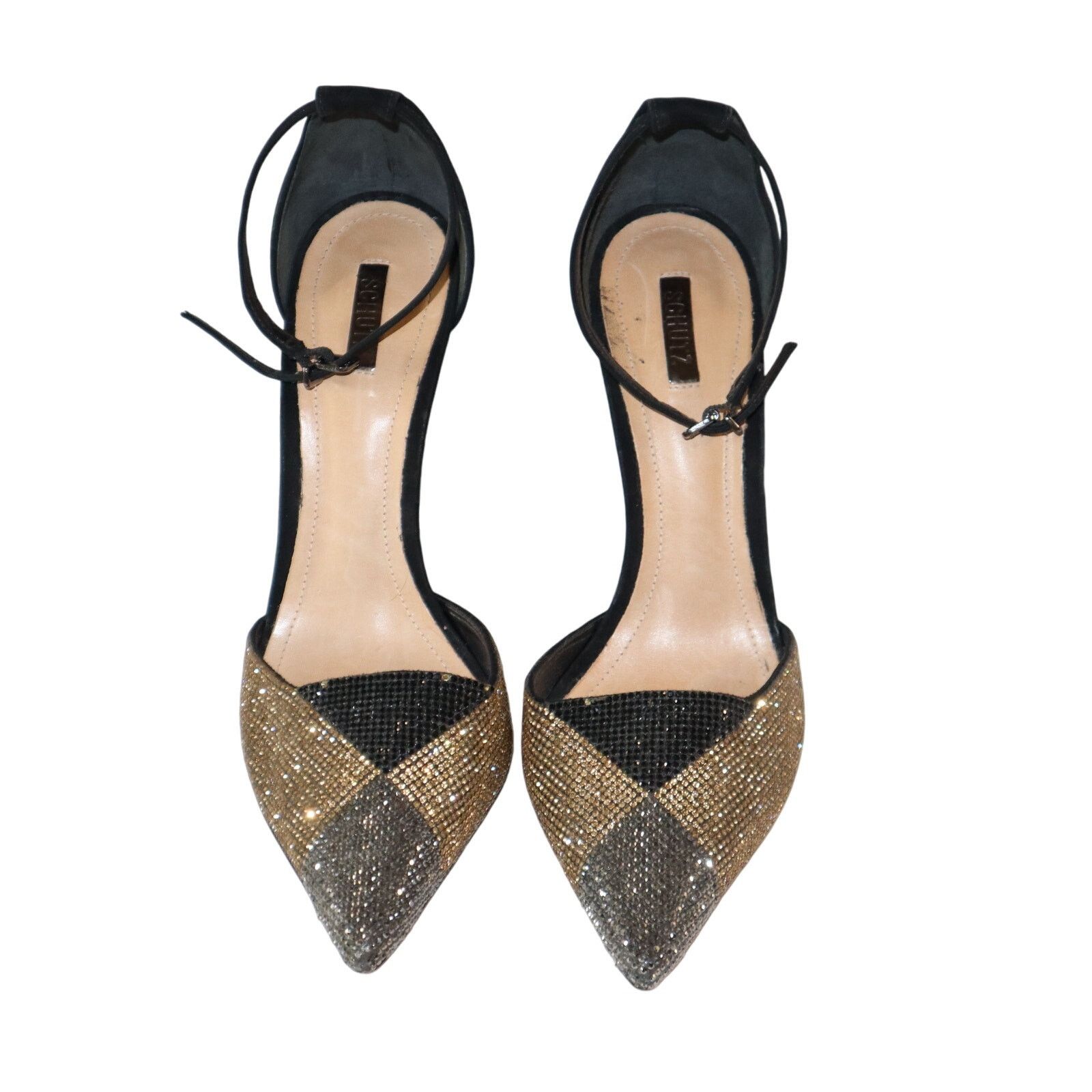 SCHUTZ Schutz Women's Suede Crystal Toe Accent D'Orsay Pumps US 9 Size US 9 / IT 39 - 4 Thumbnail
