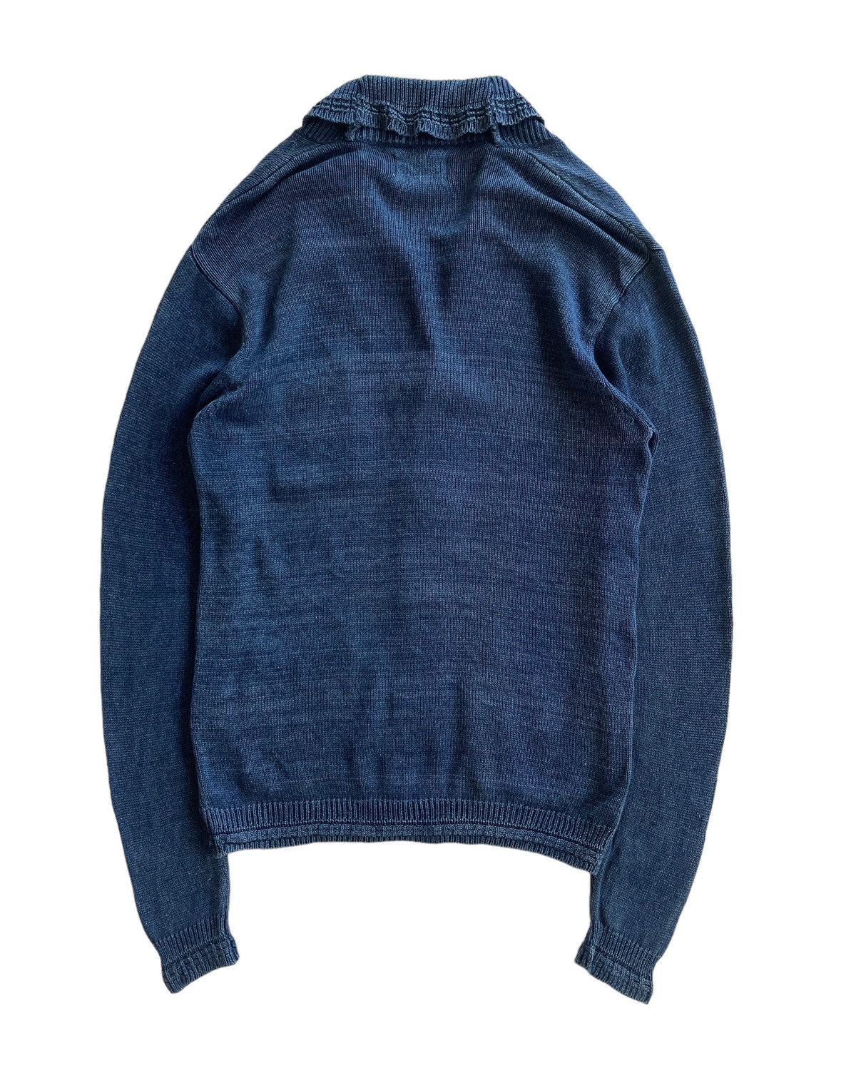 Japanese Brand Japanese Duffer Indigo Shawl Collar Cardigan Knit Size US L / EU 52-54 / 3 - 3 Thumbnail