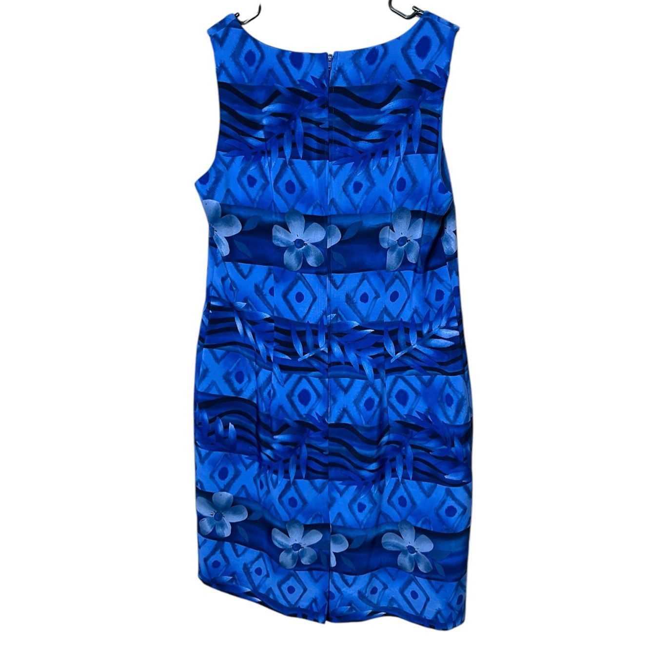 Other Vintage Jessica Howard Blue Sleeveless Scoop Neck Knee Lengt Size L / US 10 / IT 46 - 5 Thumbnail
