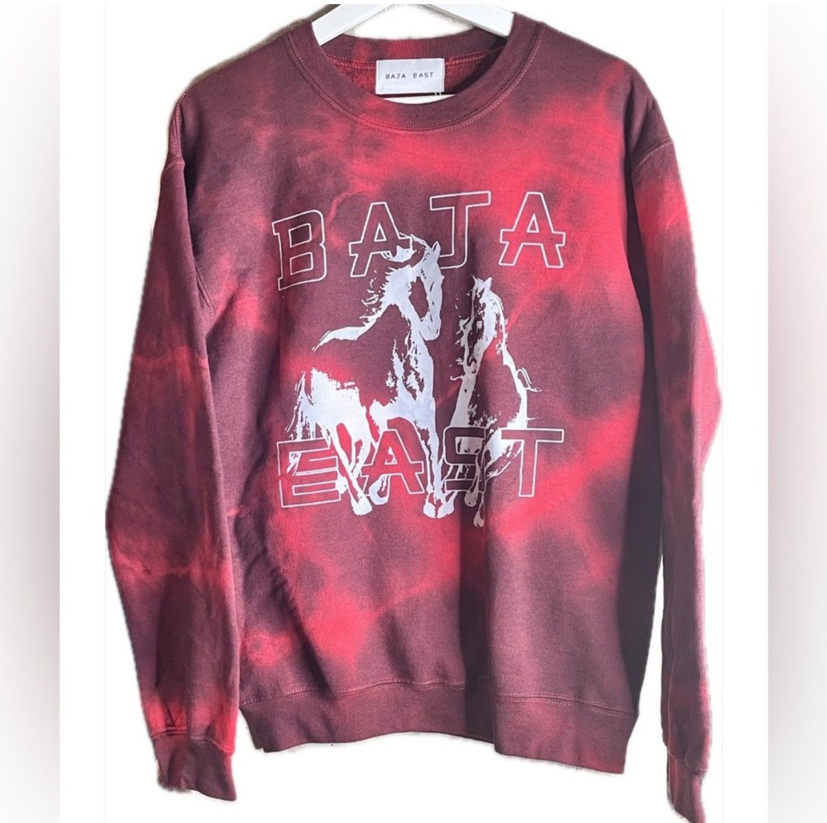 Baja East Baja East Tie Dye Freedom Horses Graphic Sweatshirt Sz M Size US M / EU 48-50 / 2 - 1 Thumbnail