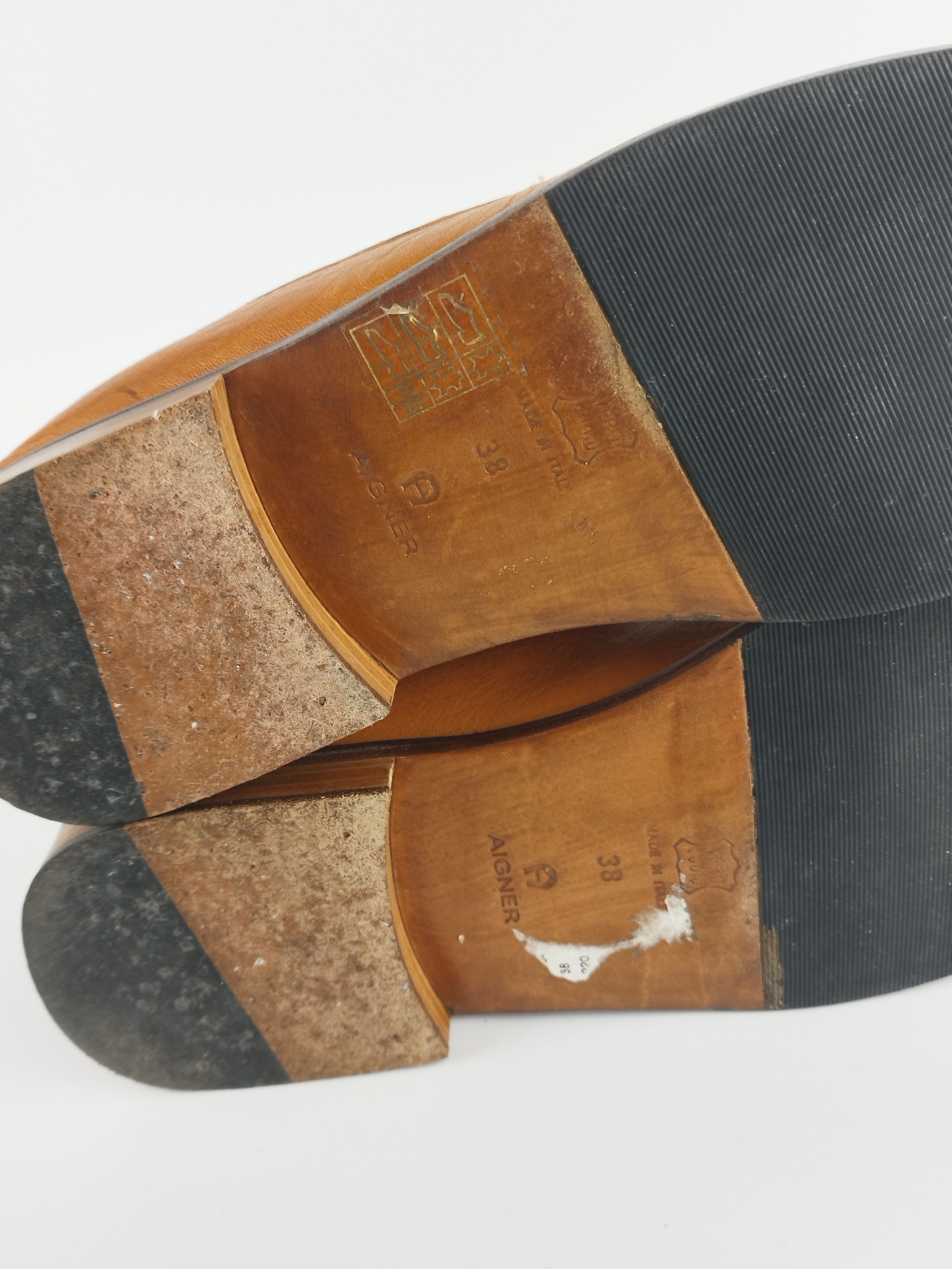 Aigner Aigner leather Moccassins in brown leather Size US 7 / IT 37 - 8 Thumbnail