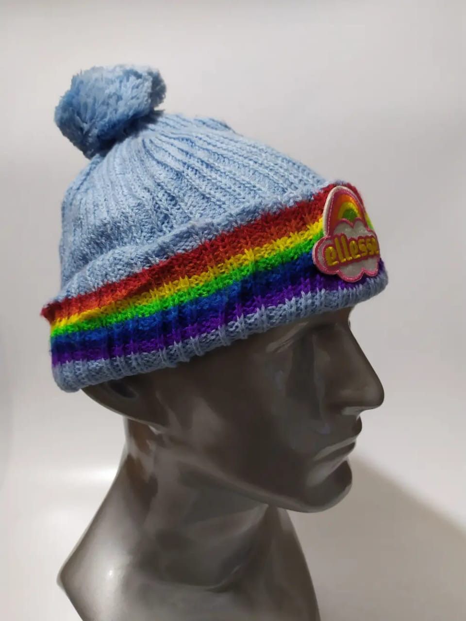 Ellesse × Vintage Ellesse Rainbow Beanie Hats Size ONE SIZE - 3 Thumbnail