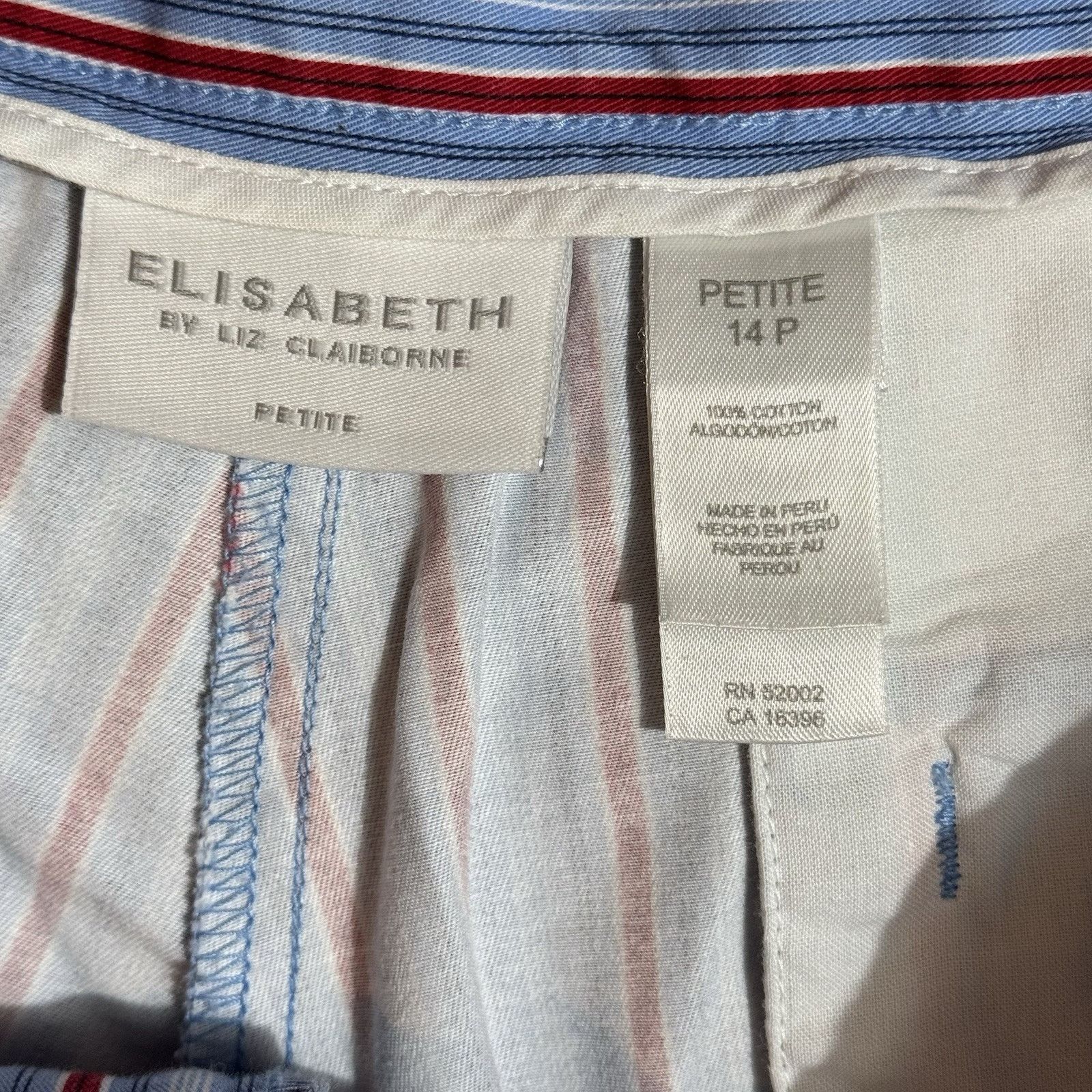Other Vintage 90s Capri Pants Womens 14 Petite Preppy Pinstriped Size 36" / US 14 / IT 50 - 6 Thumbnail