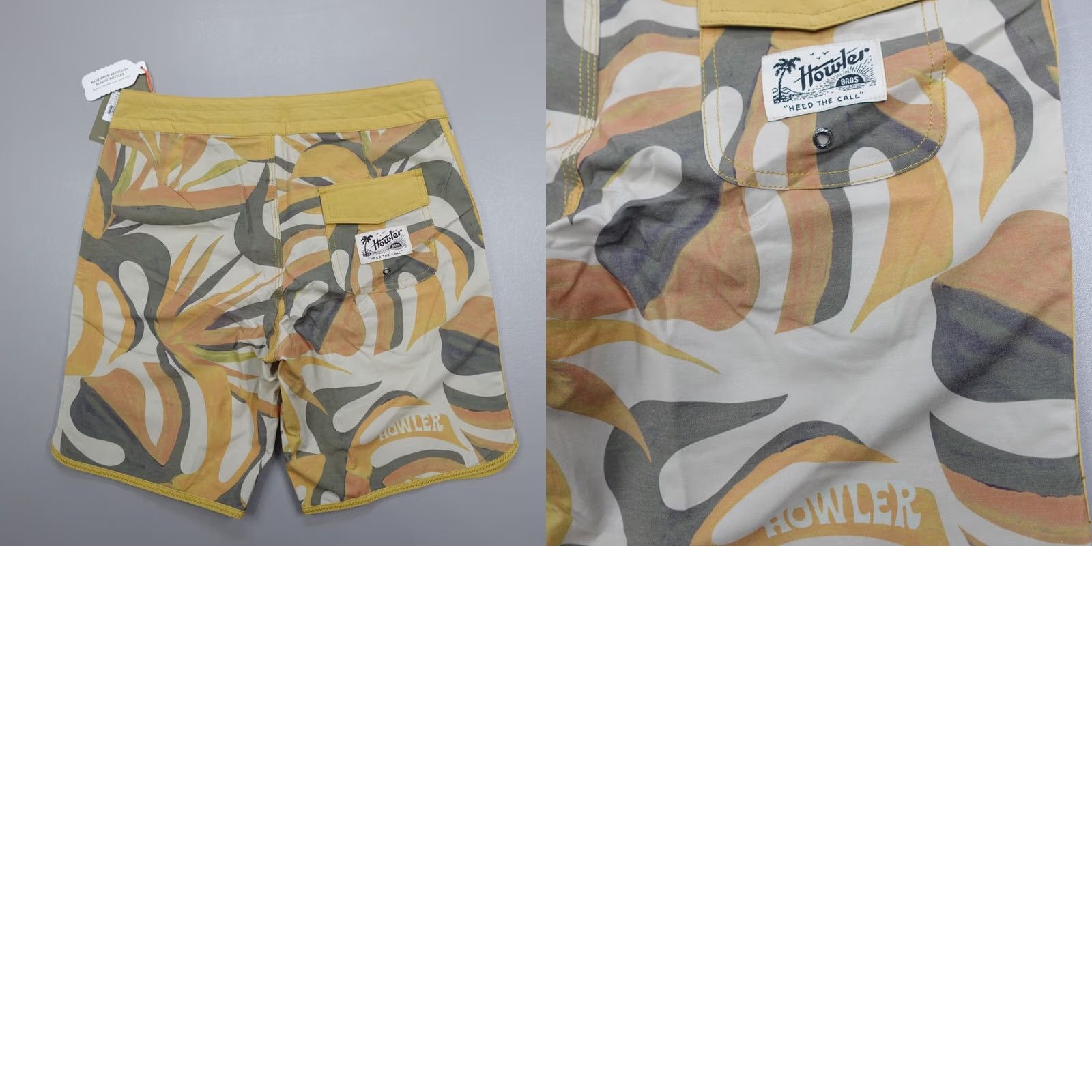 Howler Brothers Howler Brothers Board Shorts Bruja Monstera Mash Swim Surf Hawaiian Size 30 Mens Regular Multicolor Quick Dry Pockets Lightweight Stretch Size US 30 / EU 46 - 8 Thumbnail