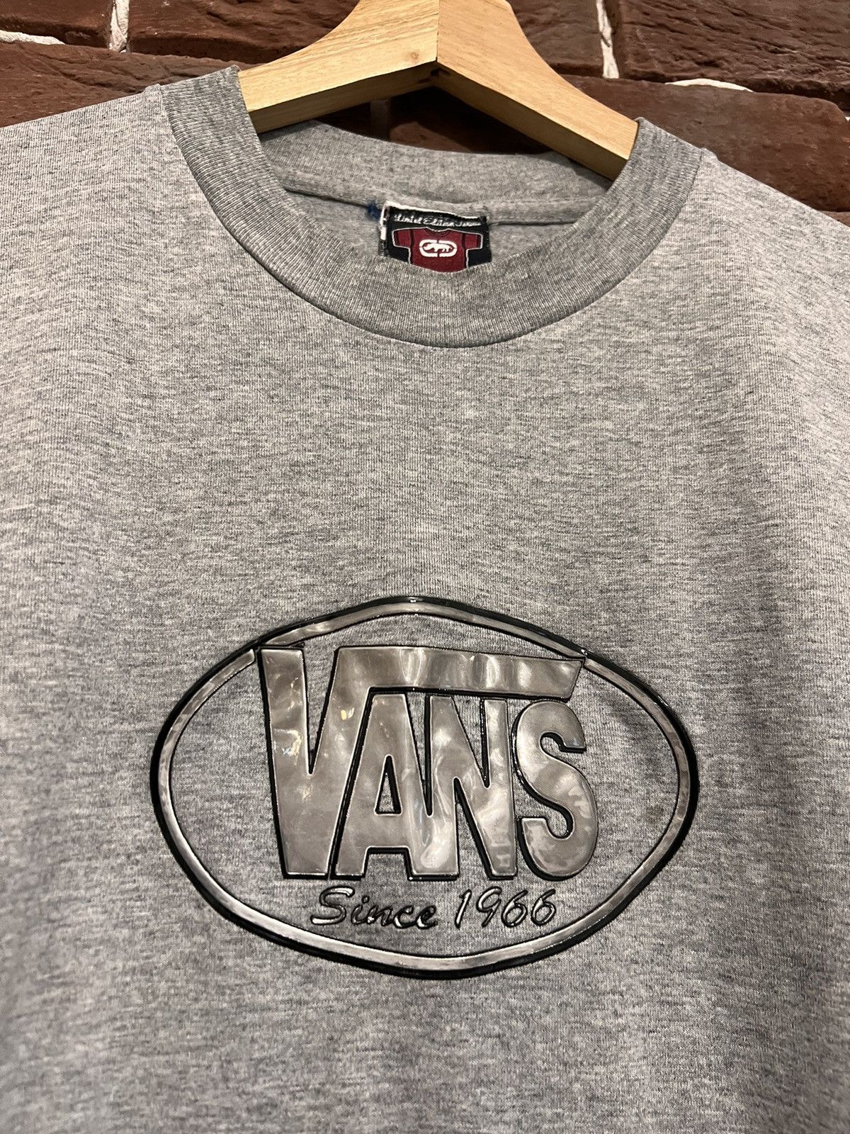 Vans Vintage 90s Vans Skate Tee Skateboard Grey Rare 66 Since Size US L / EU 52-54 / 3 - 2 Thumbnail