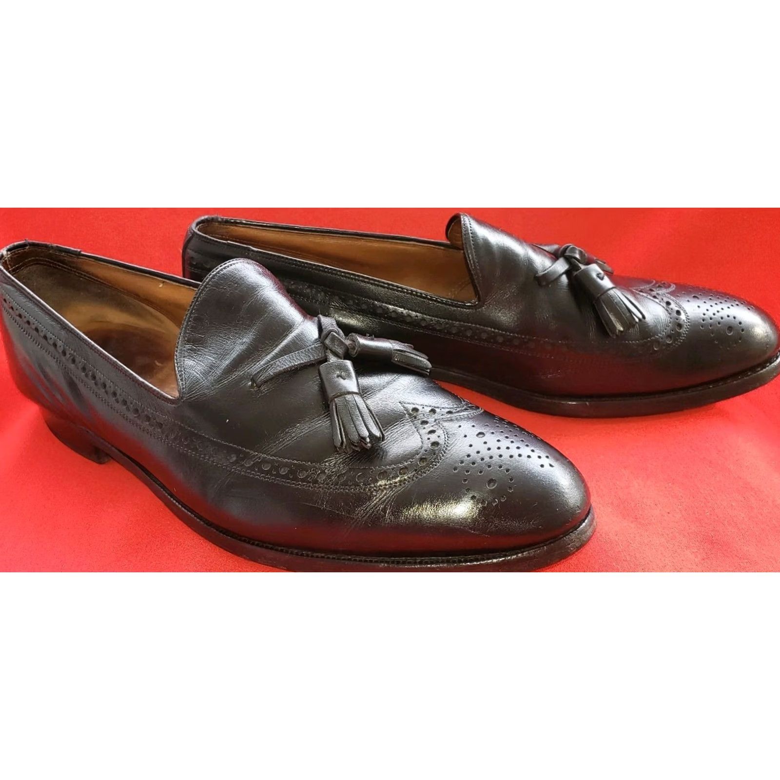 Johnston & Murphy Johnston & Murphy ARISTOCRAFT Men's Loafer 11CA BLACK Tassels & Wingtips USA Dress Leather Narrow C Boys? Size US 11 / EU 44 - 5 Thumbnail