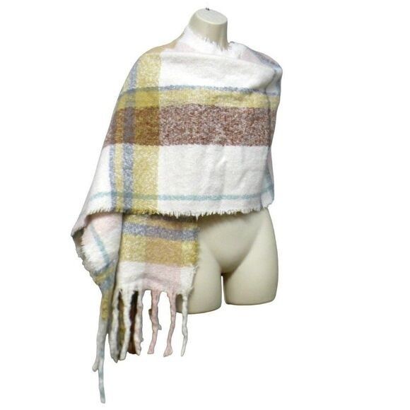 Other CEJON Women’s Plaid Pattern Oversized Blanket Scarf/ Wrap, 2 Size ONE SIZE - 3 Thumbnail