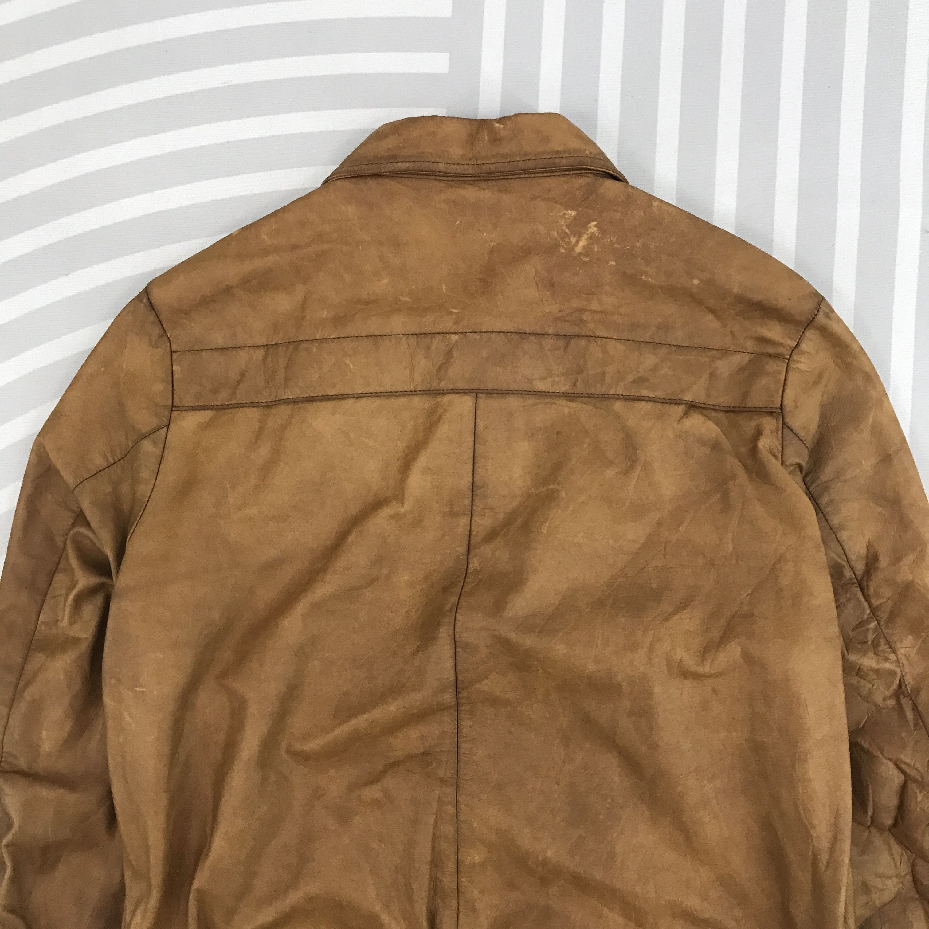 Japanese Brand Vtg Japan Liquid Bomber Leather Jacket Riri zipper Size US M / EU 48-50 / 2 - 4 Thumbnail