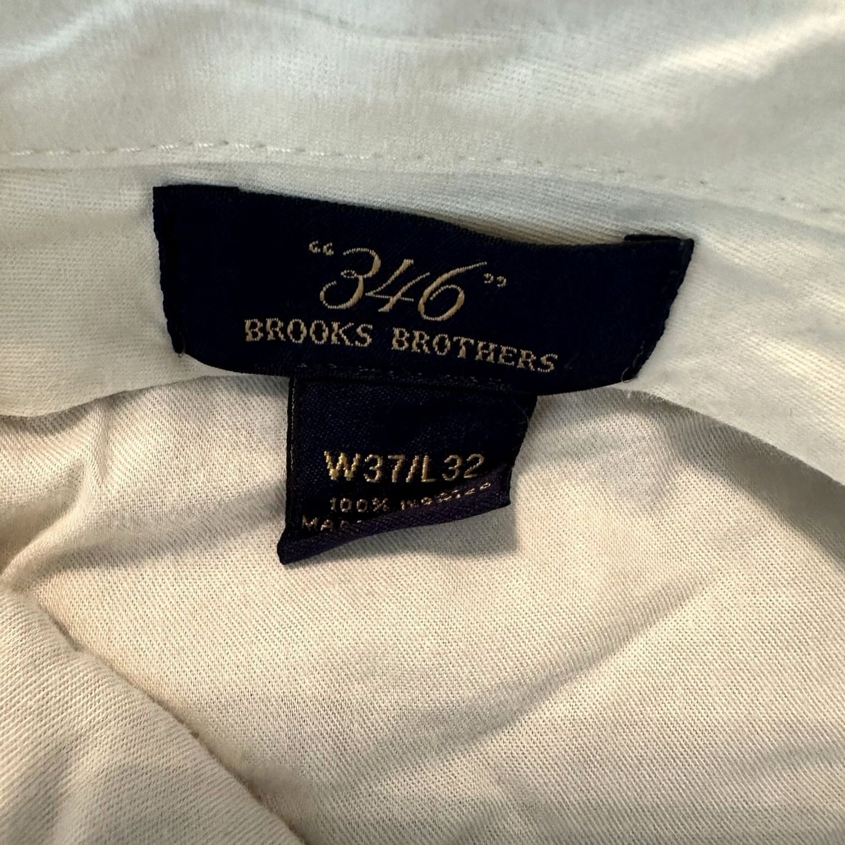 Brooks Brothers Brooks Brothers 346 Pants Men 37x32 Beige Wool Solid Pleated Dress Pants Straight Front Formal Premium Luxury Office Size US 37 - 8 Thumbnail