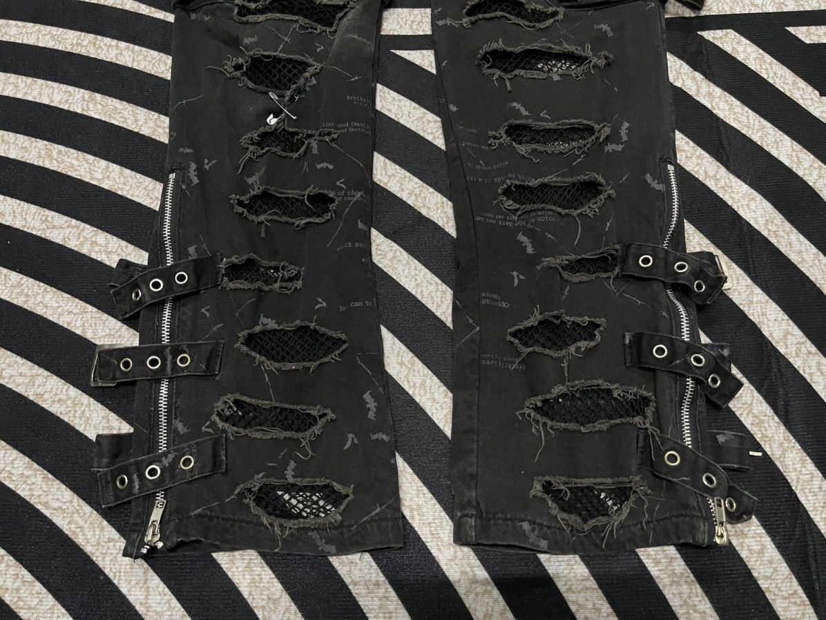Japanese Brand 2000s GLP GOTHIC GRUNGE STYLE BONDAGE DISTRESSED PUNK Size US 35 - 3 Thumbnail