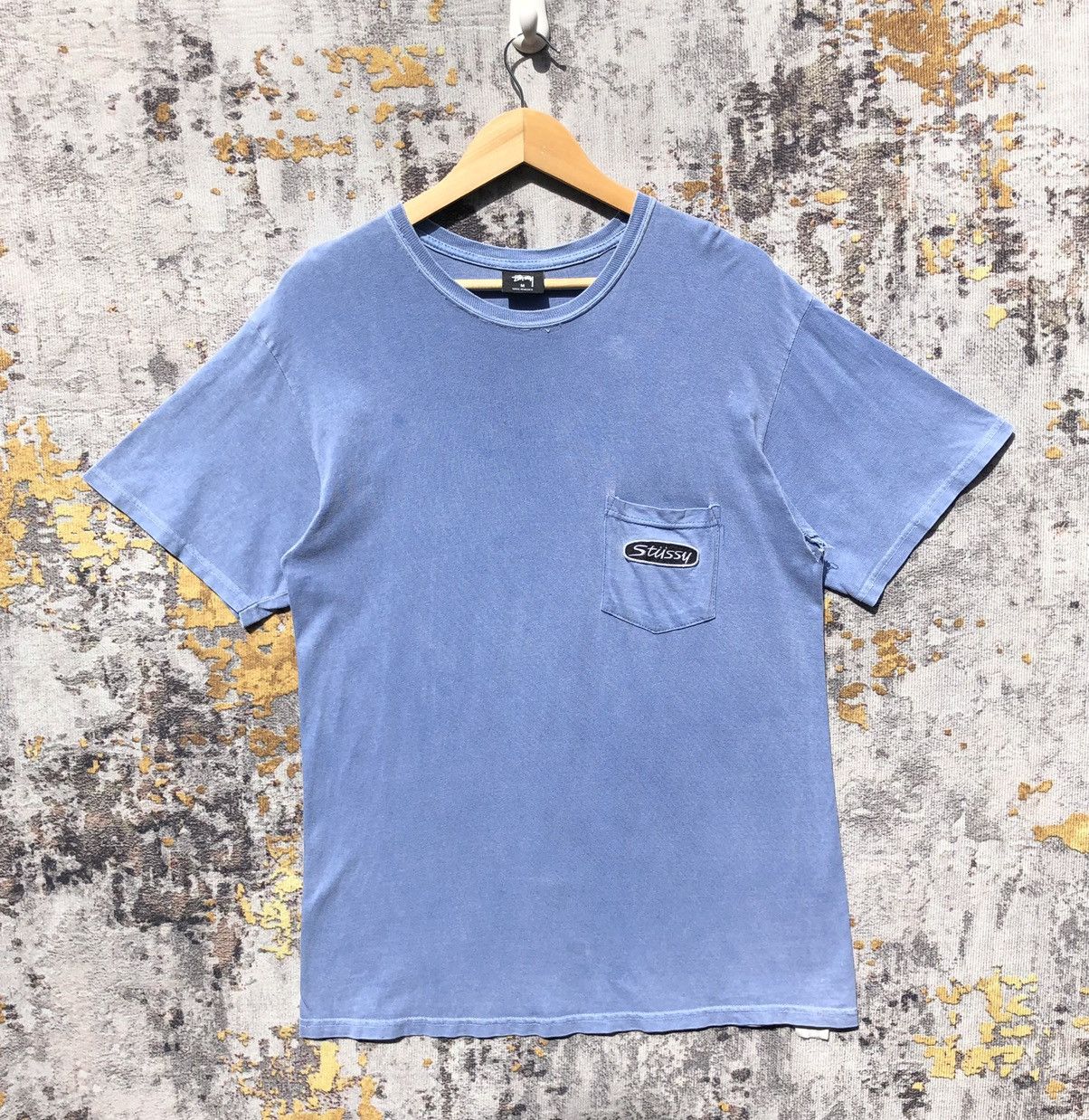 Stussy × Vintage 💥Distressed💥Stussy Pocket Tee Embroidery Stussy Streetwear Size US M / EU 48-50 / 2 - 1 Thumbnail