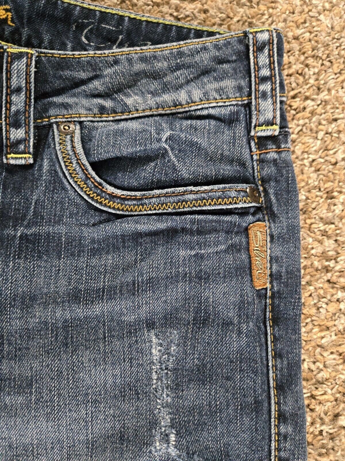 Designer Womens Silver Tuesday Distressed Jean Size W29/31 *tailored* Size 29" - 8 Thumbnail