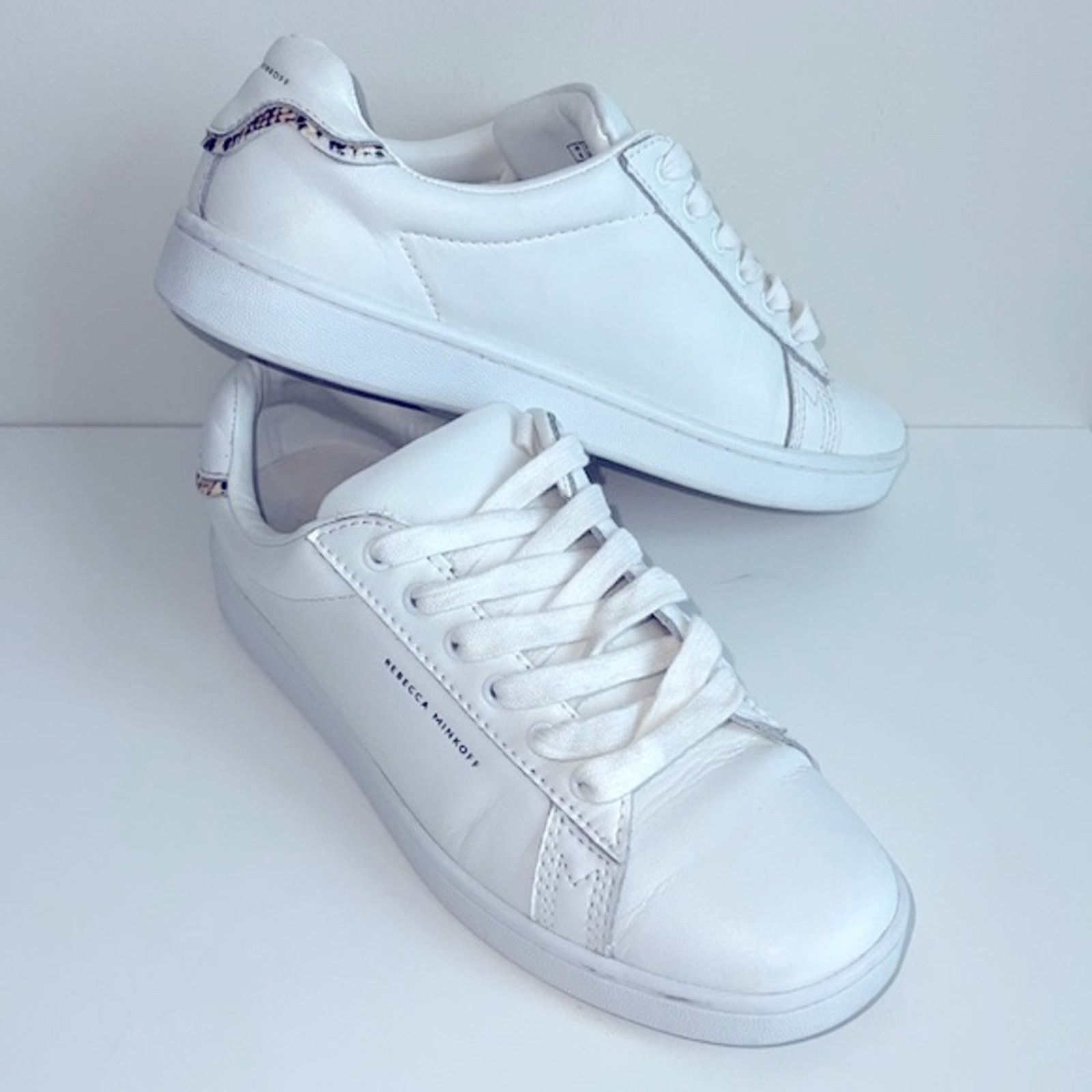 Rebecca Minkoff Rebecca Minkoff White Stacey Sneakers w Snake Trim size 6 Grailed