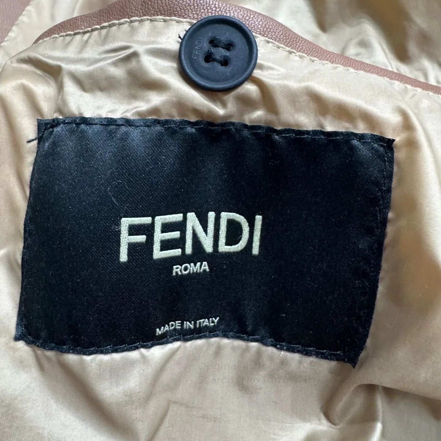 Fendi Brown Fleece Jacket with Diagonal Striped Design. Size US S / EU 44-46 / 1 - 2 Thumbnail